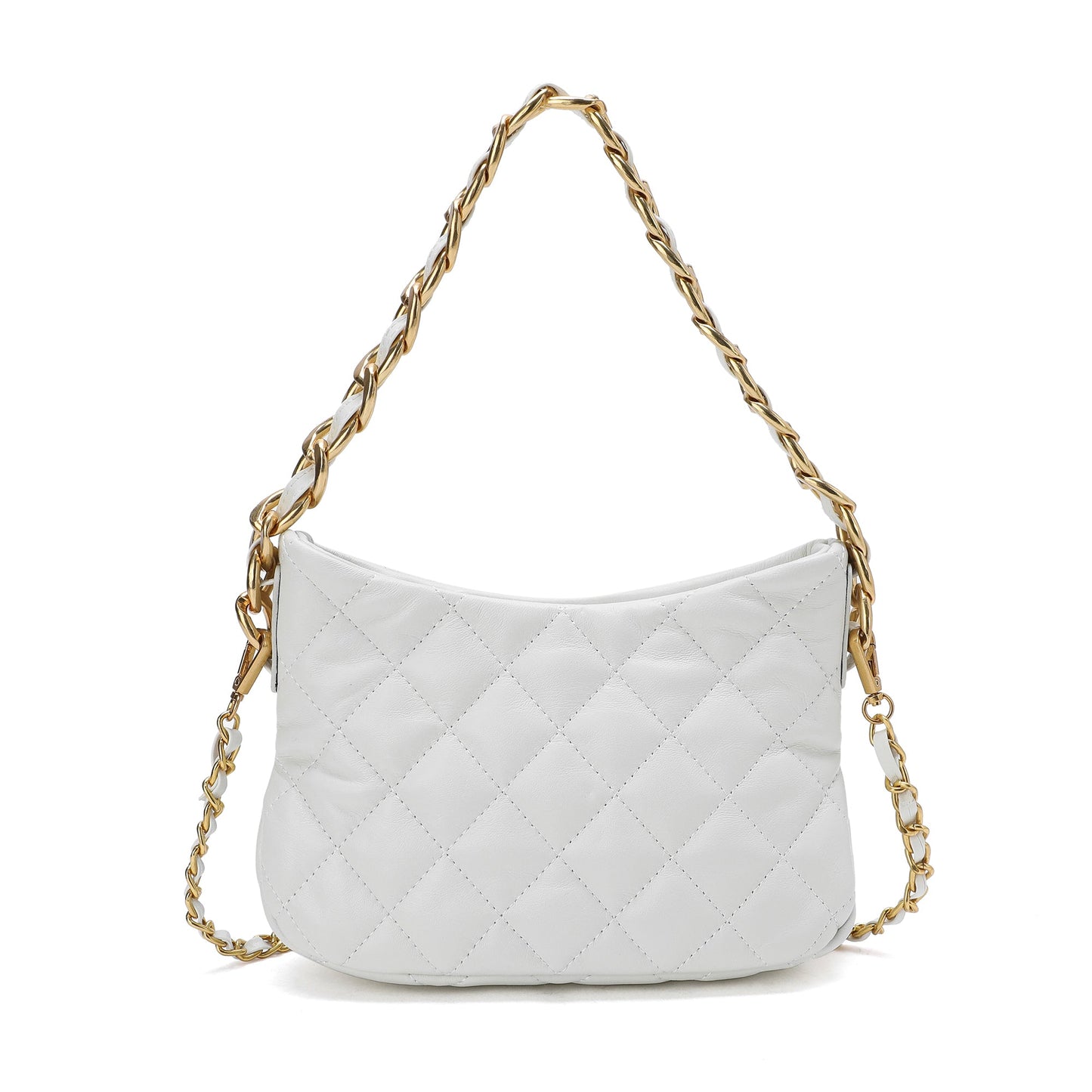 Quilted Sheepskin Leather Crossbody/ Shoulder Bag