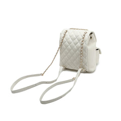 Quilted Sheepskin Leather Backpack