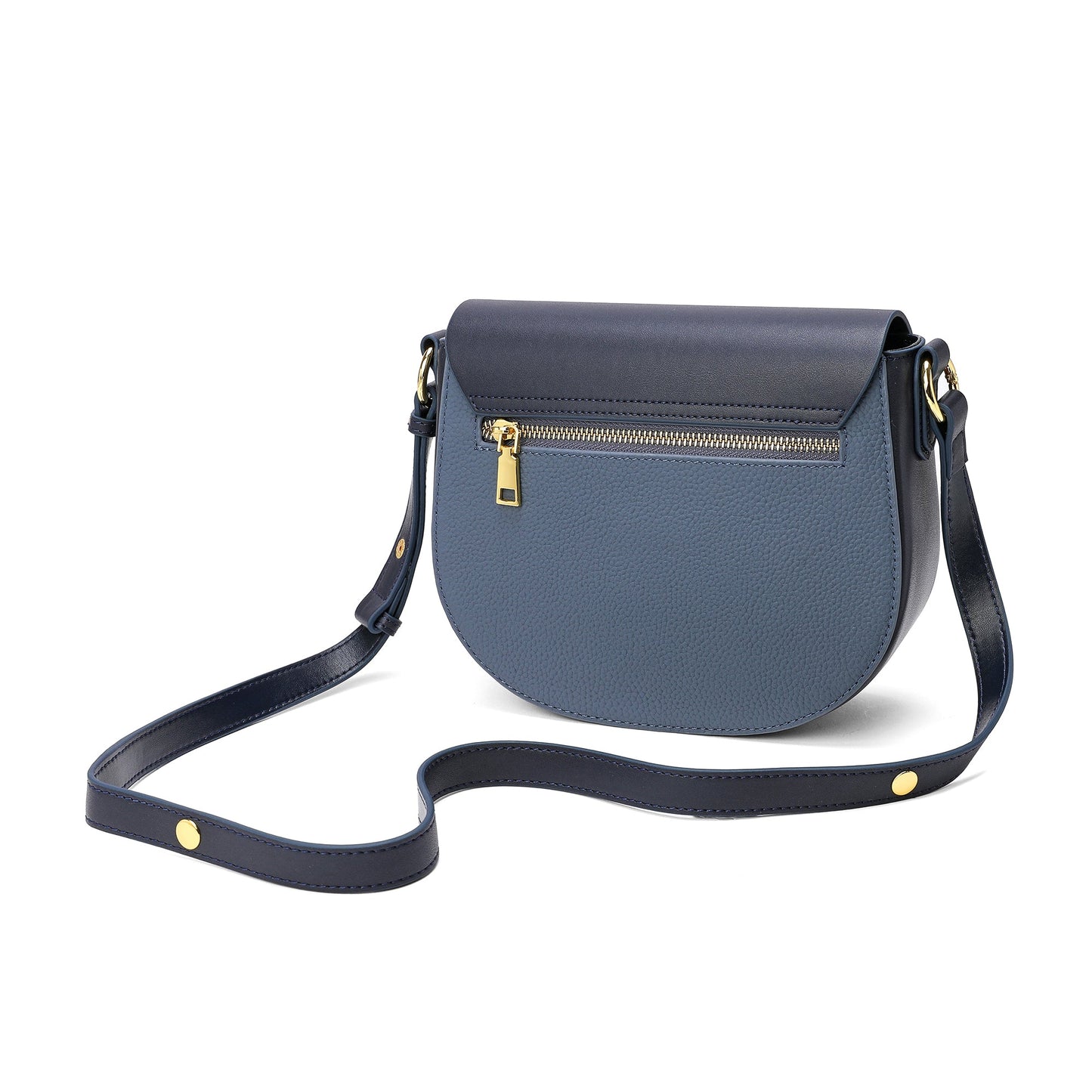 Two Tone Full-grain Crossbody/ Shoulder Bag