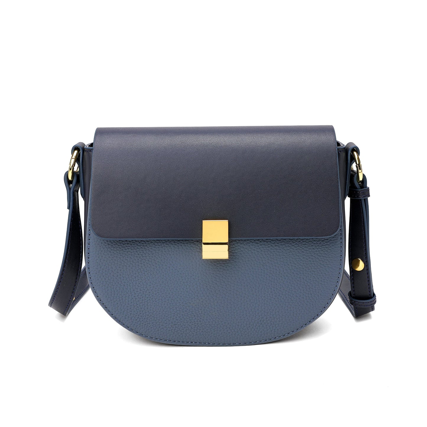 Two Tone Full-grain Crossbody/ Shoulder Bag
