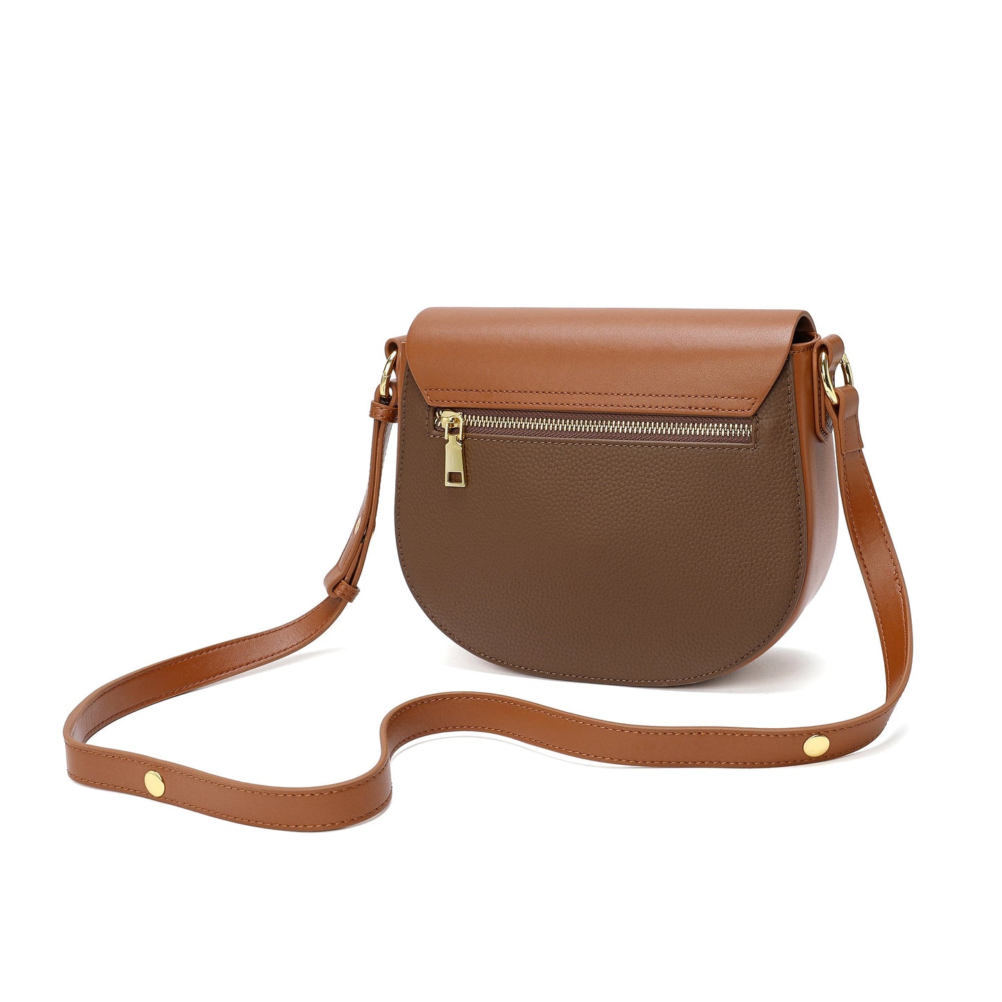 Two Tone Full-grain Crossbody/ Shoulder Bag