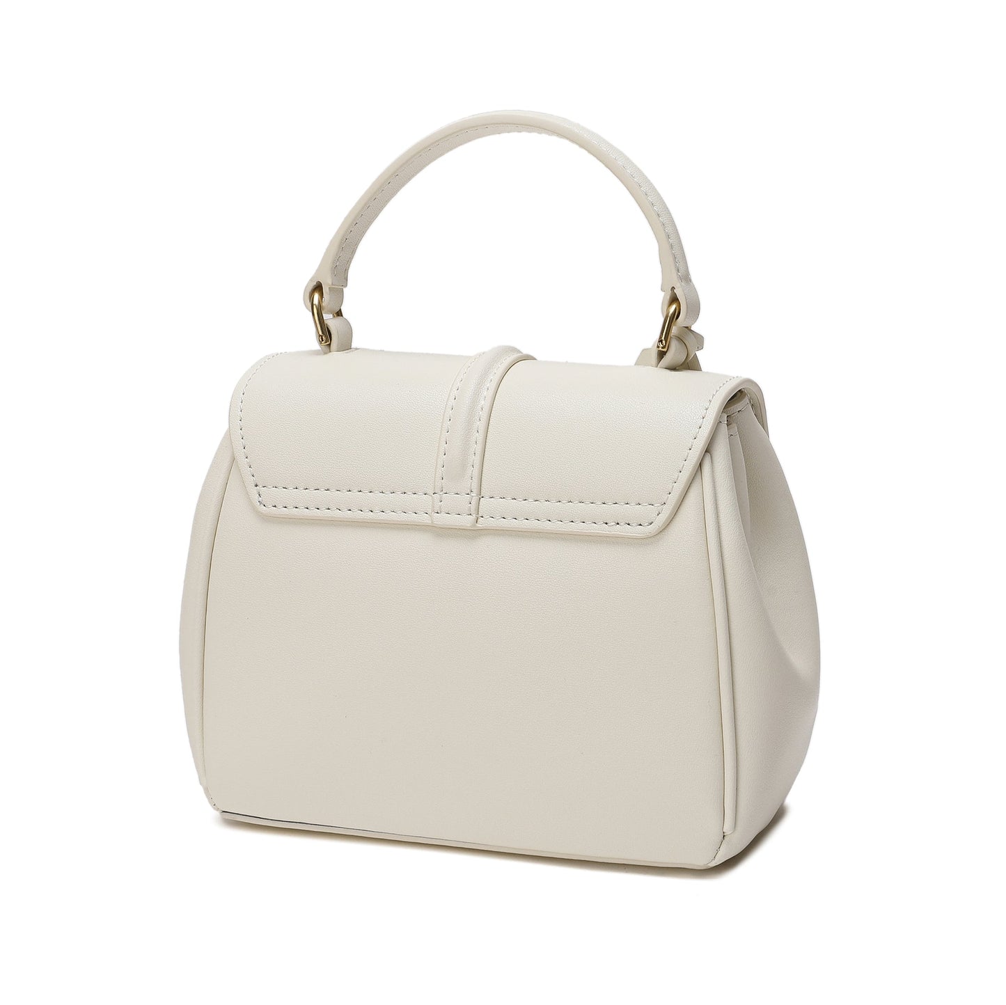 Smooth Leather Top-handle Shoulder Bag