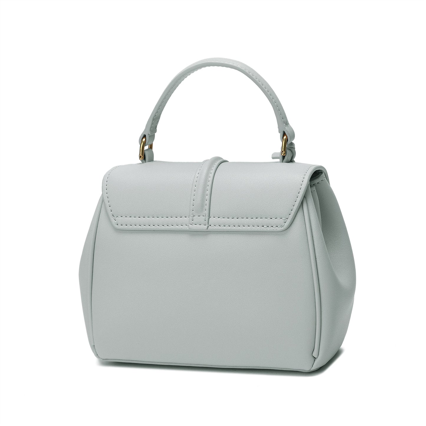 Smooth Leather Top-handle Shoulder Bag