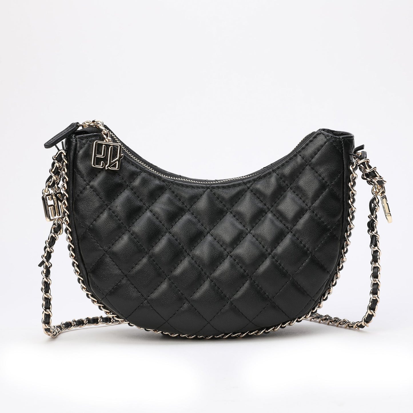 Quilted Sheepskin Messenger/Shoulder Bag