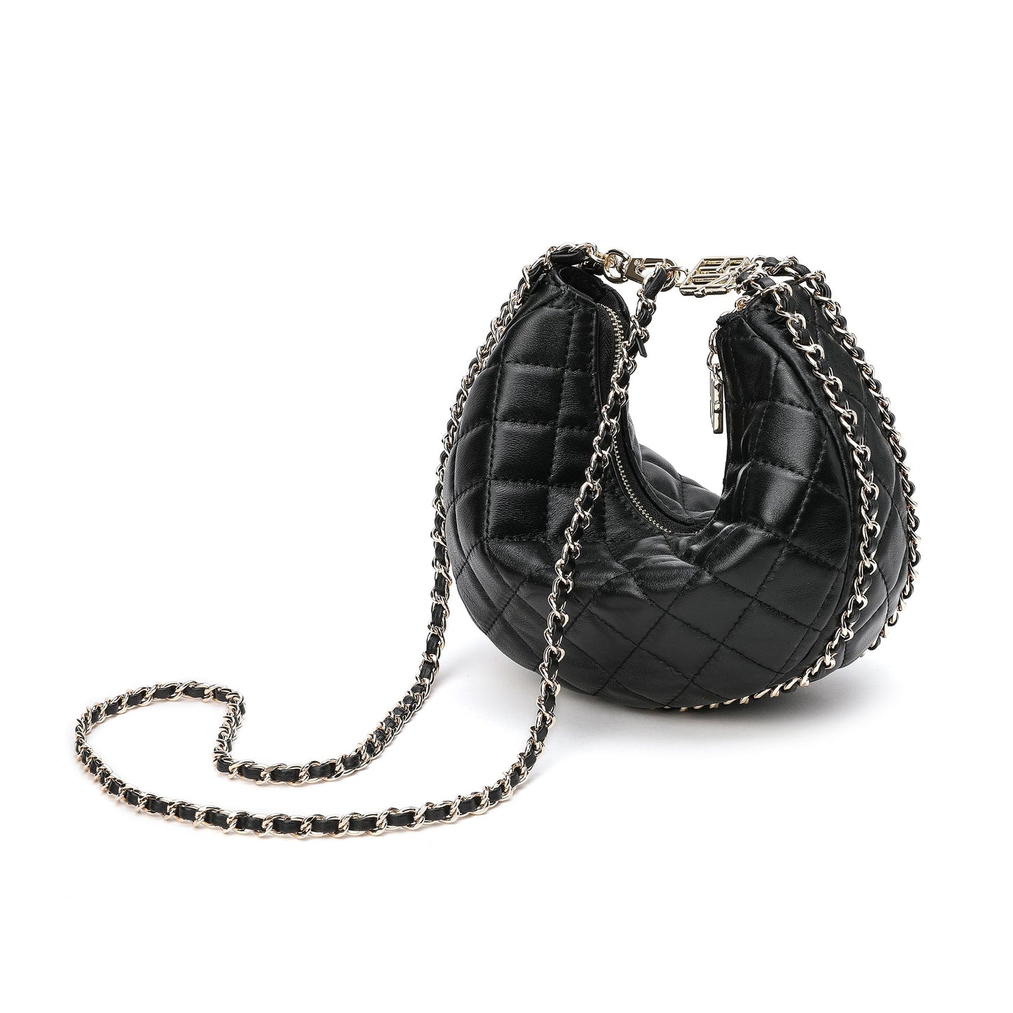 Quilted Sheepskin Messenger/Shoulder Bag