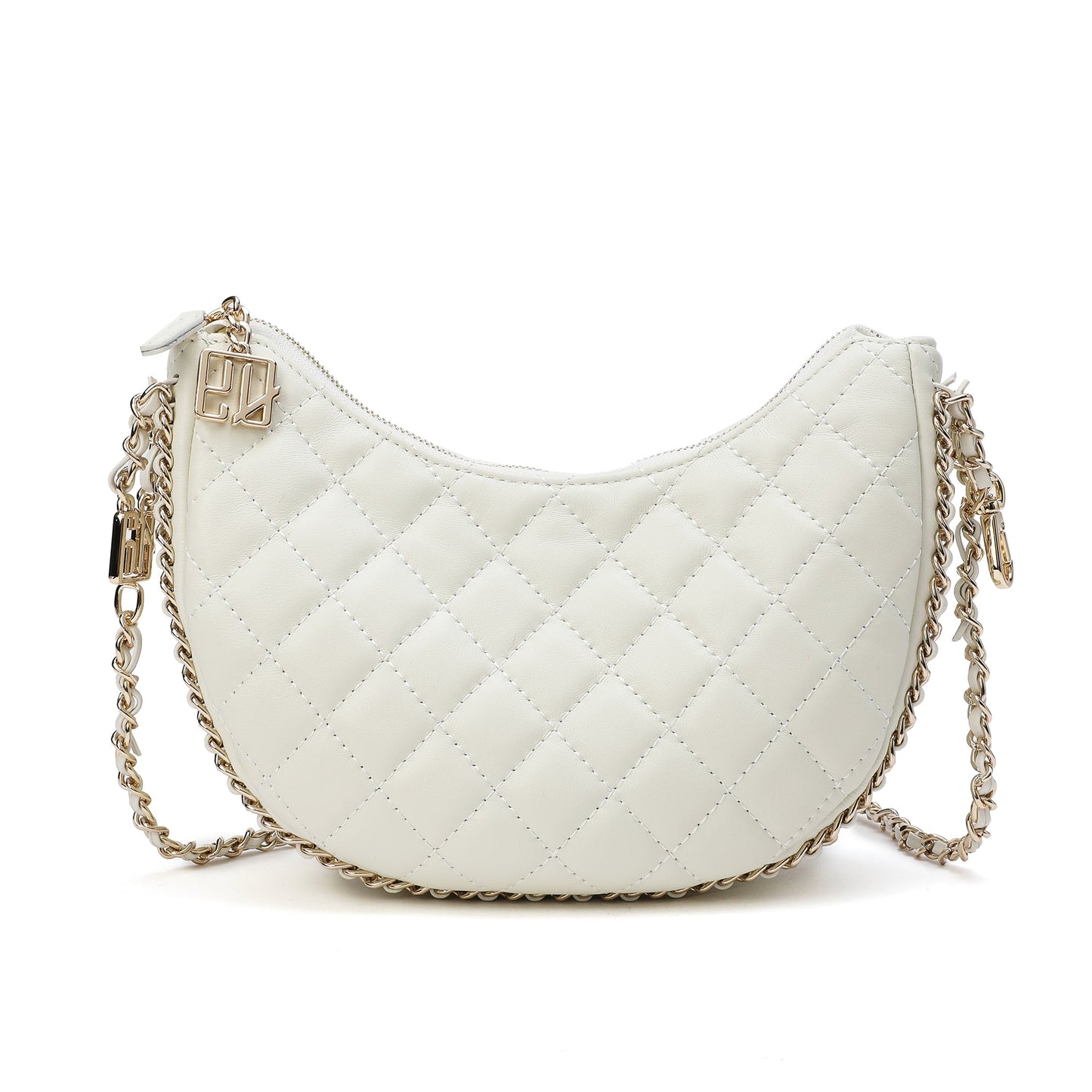 Quilted Sheepskin Messenger/Shoulder Bag