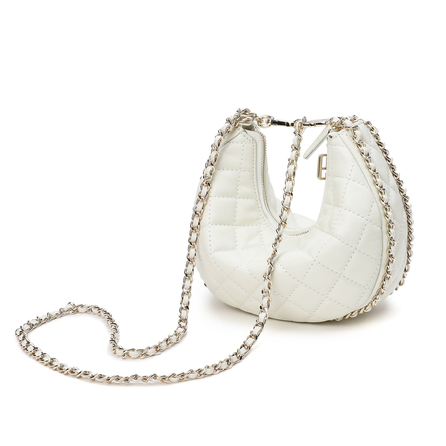 Quilted Sheepskin Messenger/Shoulder Bag