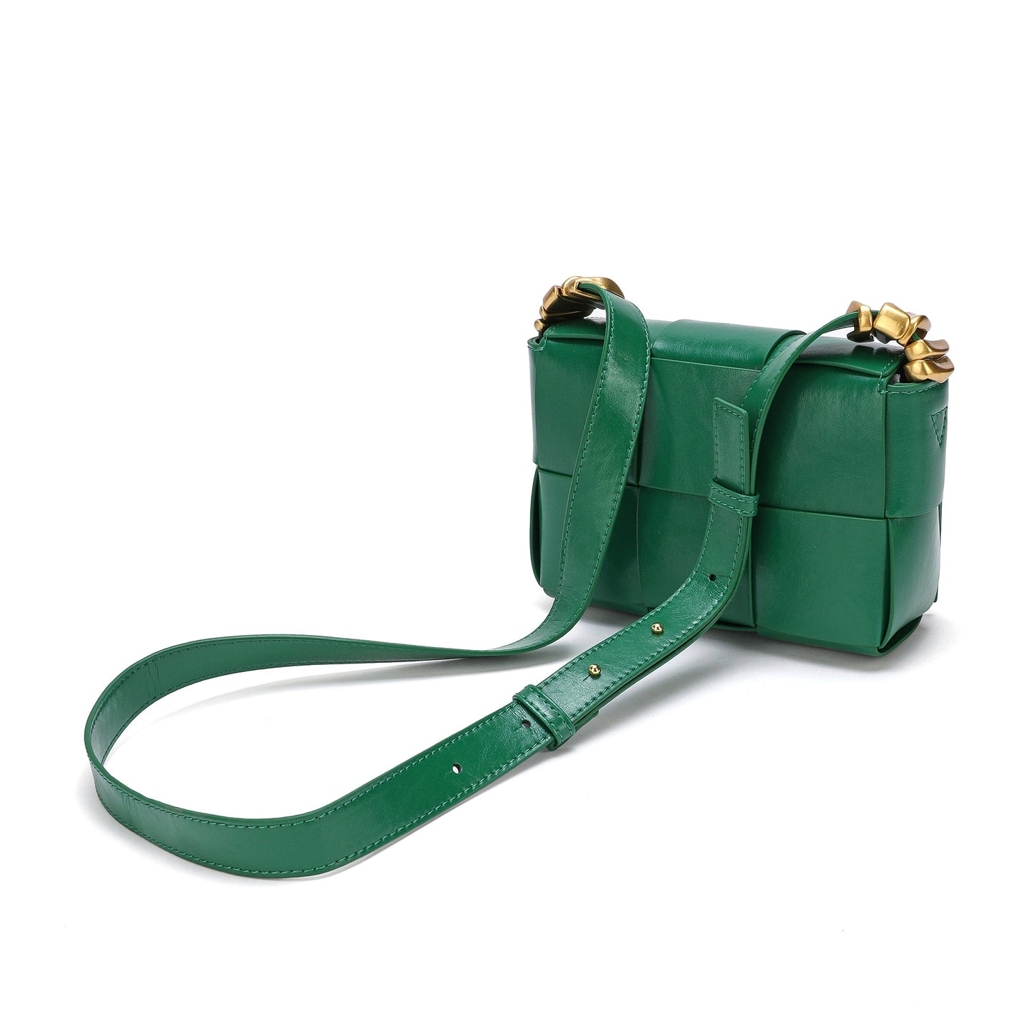 Woven Leather Crossbody Bag