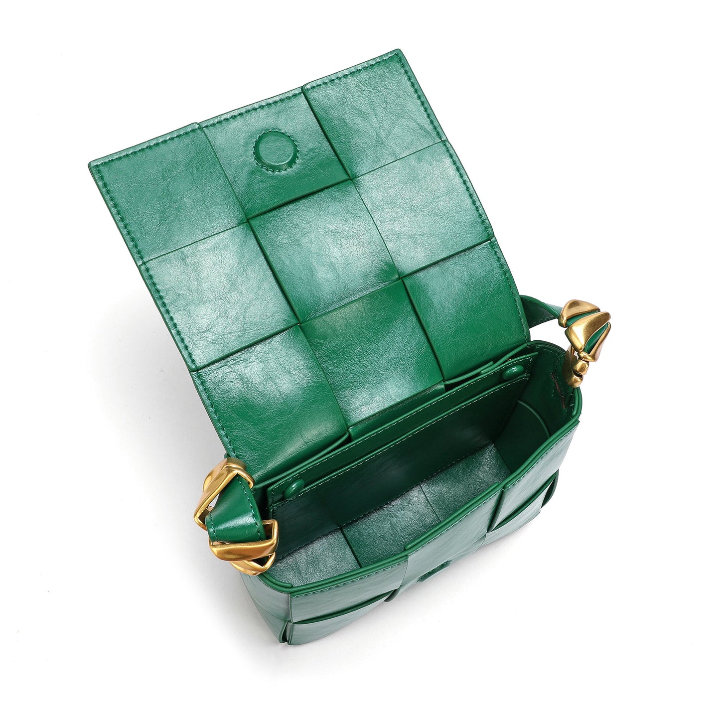 Woven Leather Crossbody Bag