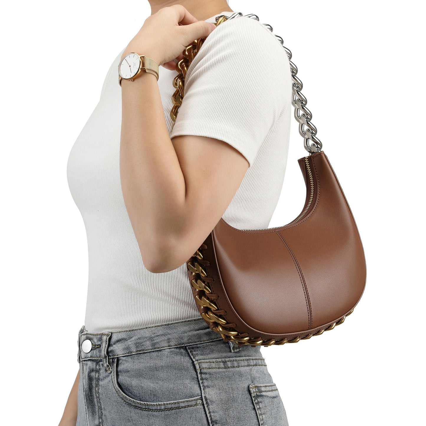 Smooth Nappa Leather Shoulder Bag # 8823