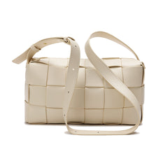 Smooth Woven Leather Hobo/Shoulder