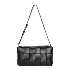 Smooth Woven Leather Hobo/Shoulder