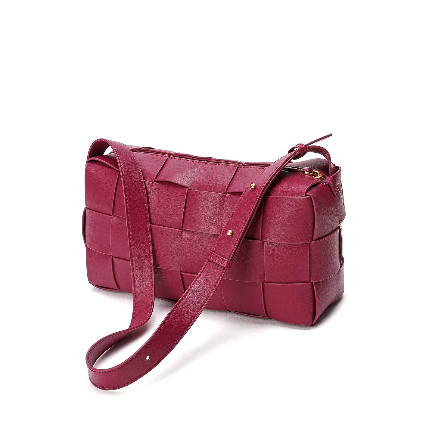 Smooth Woven Leather Hobo/Shoulder
