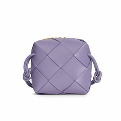 Smooth Woven Leather Crossbody Bag