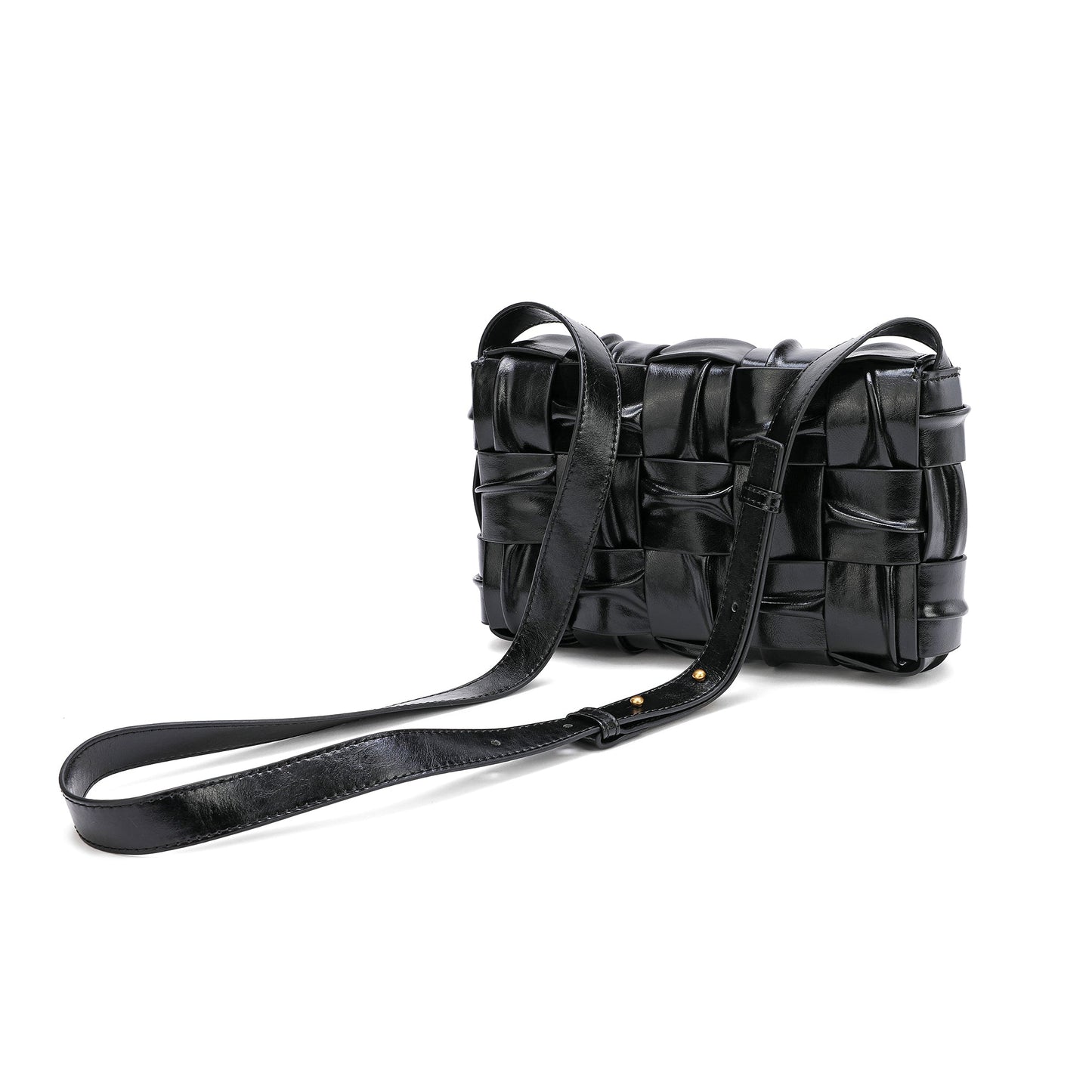 Smooth Leather Barrel Shape Crossbody