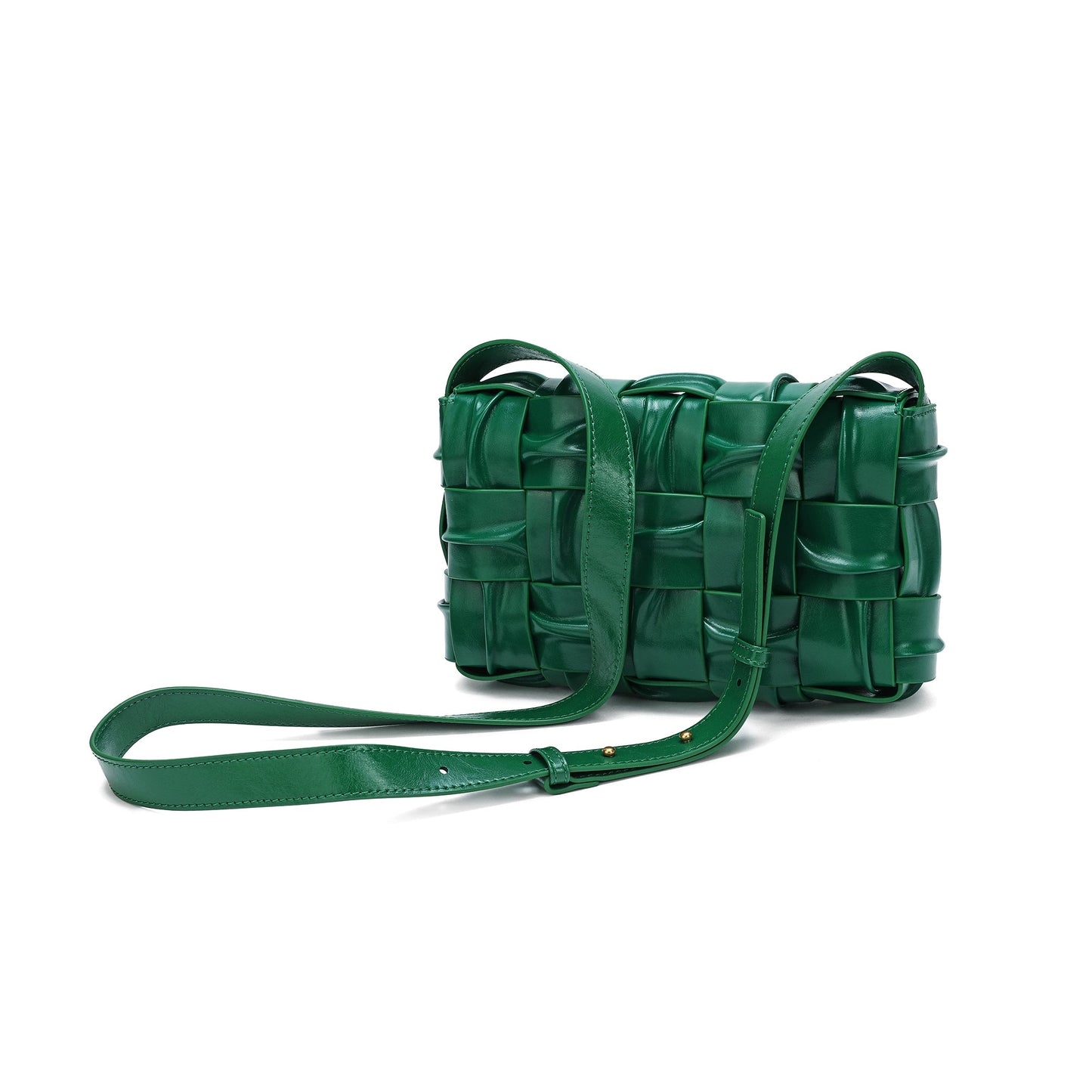 Smooth Leather Barrel Shape Crossbody