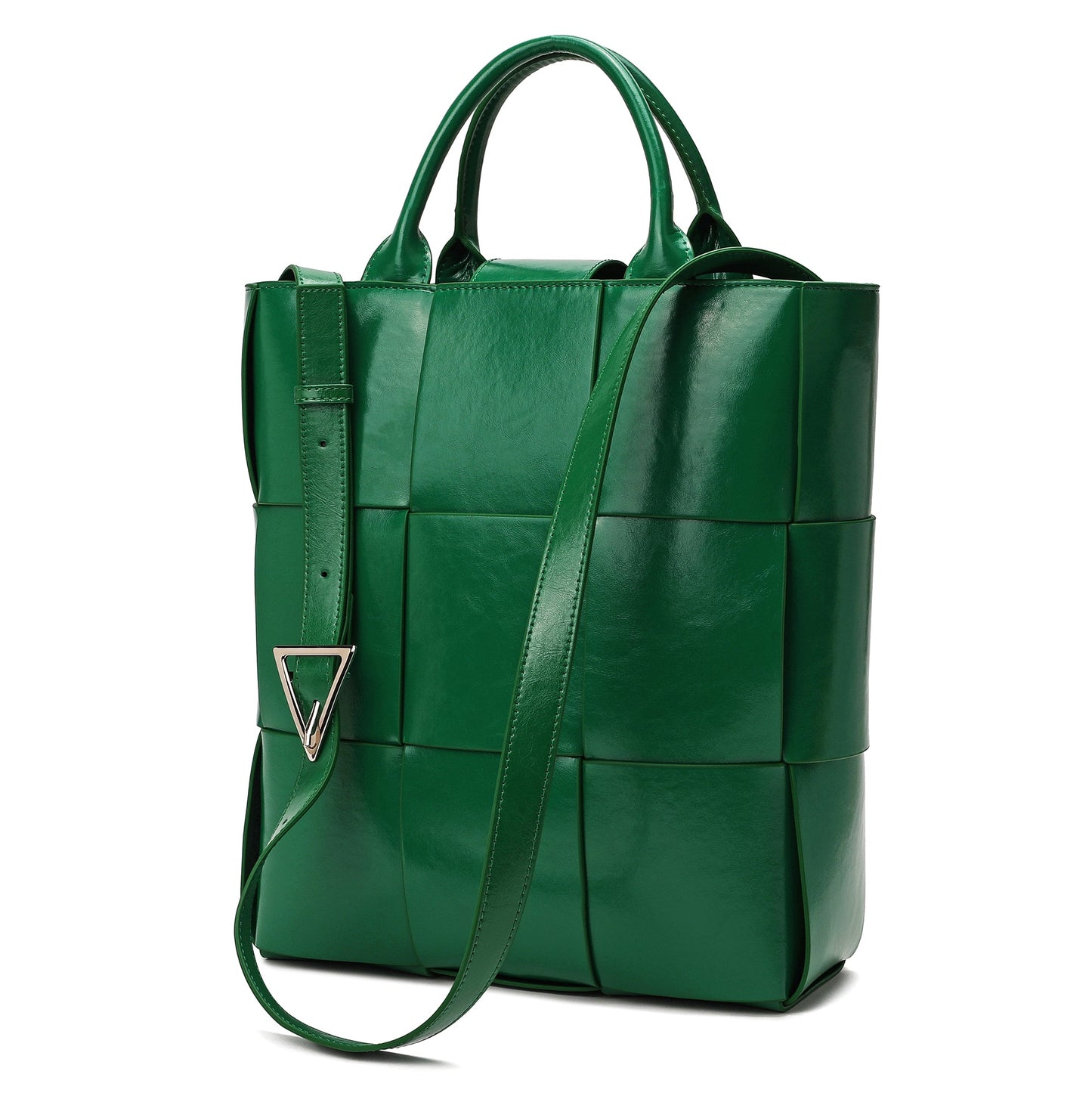Woven Leather Top-handle Tote bag