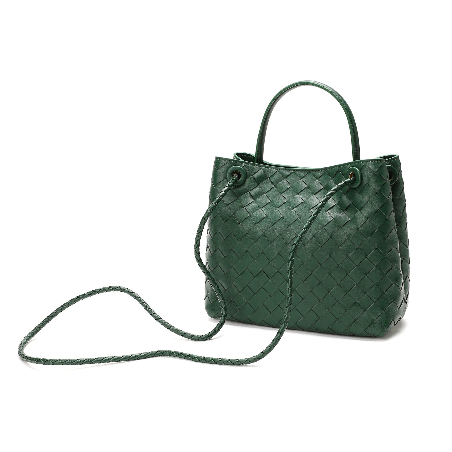 Woven Leather Top-handle/ Shoulder Bag