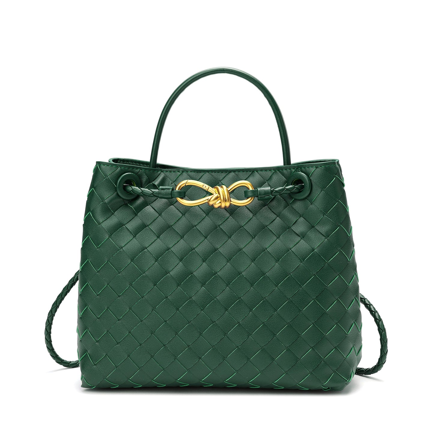 Woven Leather Top-handle/ Shoulder Bag