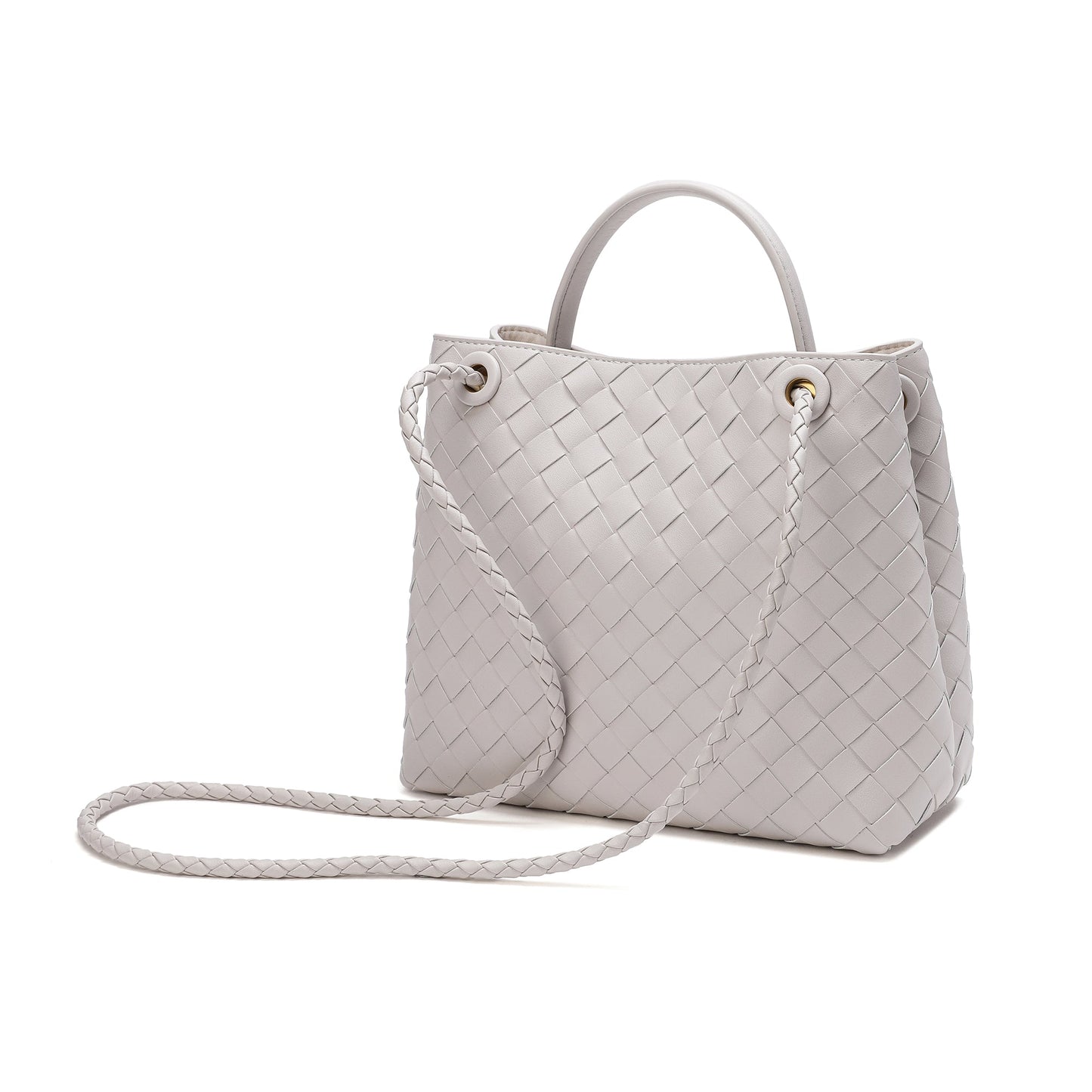 Woven Leather Top-handle/ Shoulder Bag