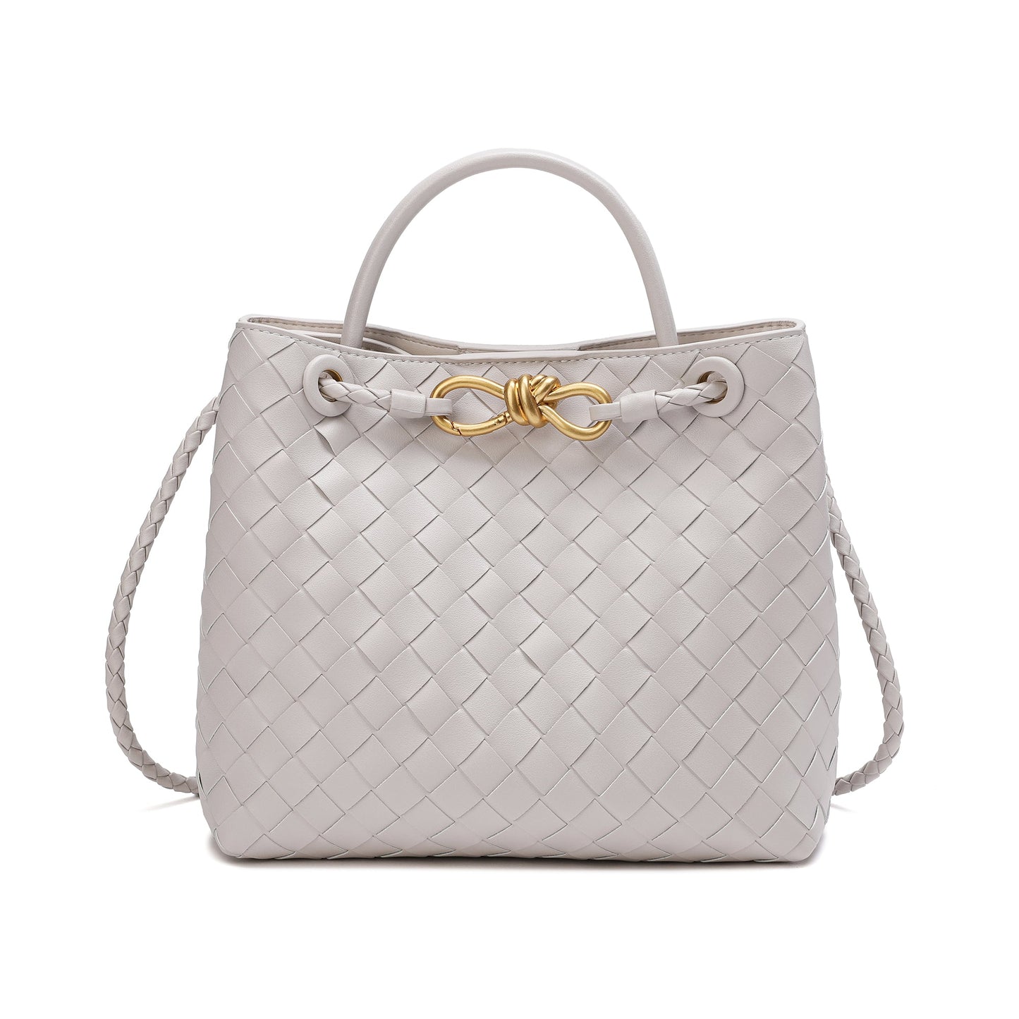 Woven Leather Top-handle/ Shoulder Bag