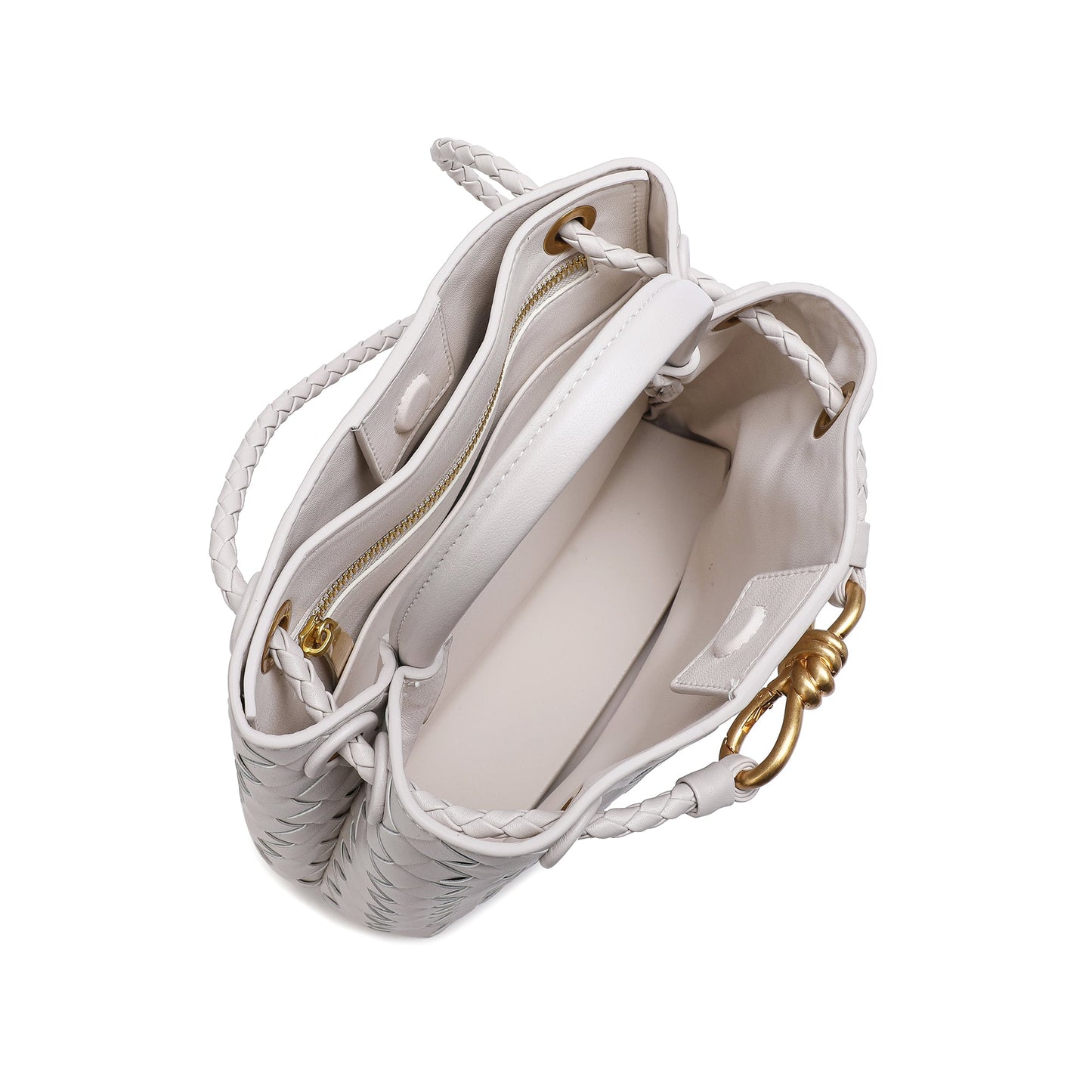 Woven Leather Top-handle/ Shoulder Bag