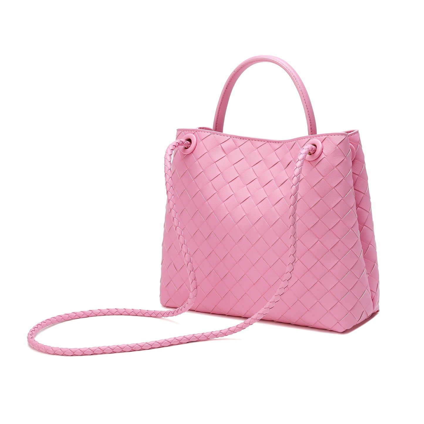 Woven Leather Top-handle/ Shoulder Bag