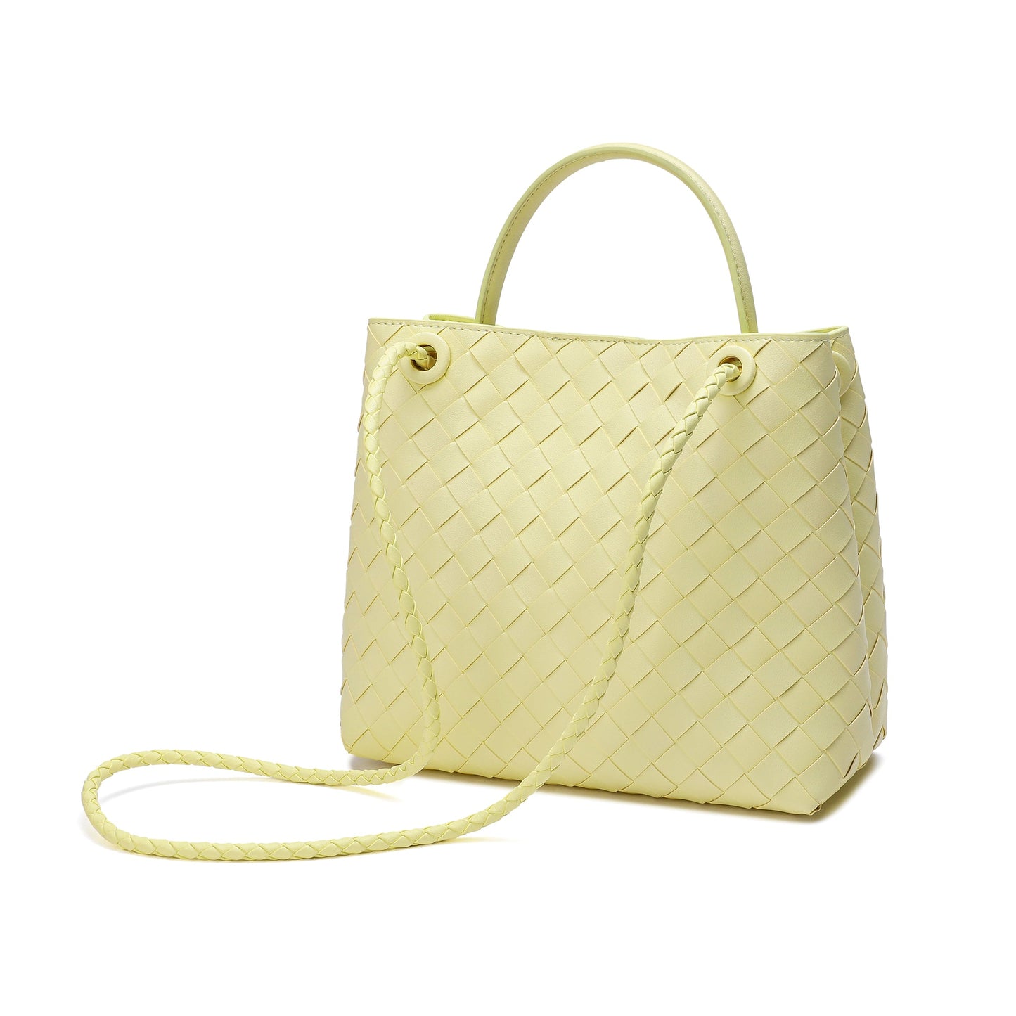 Woven Leather Top-handle/ Shoulder Bag
