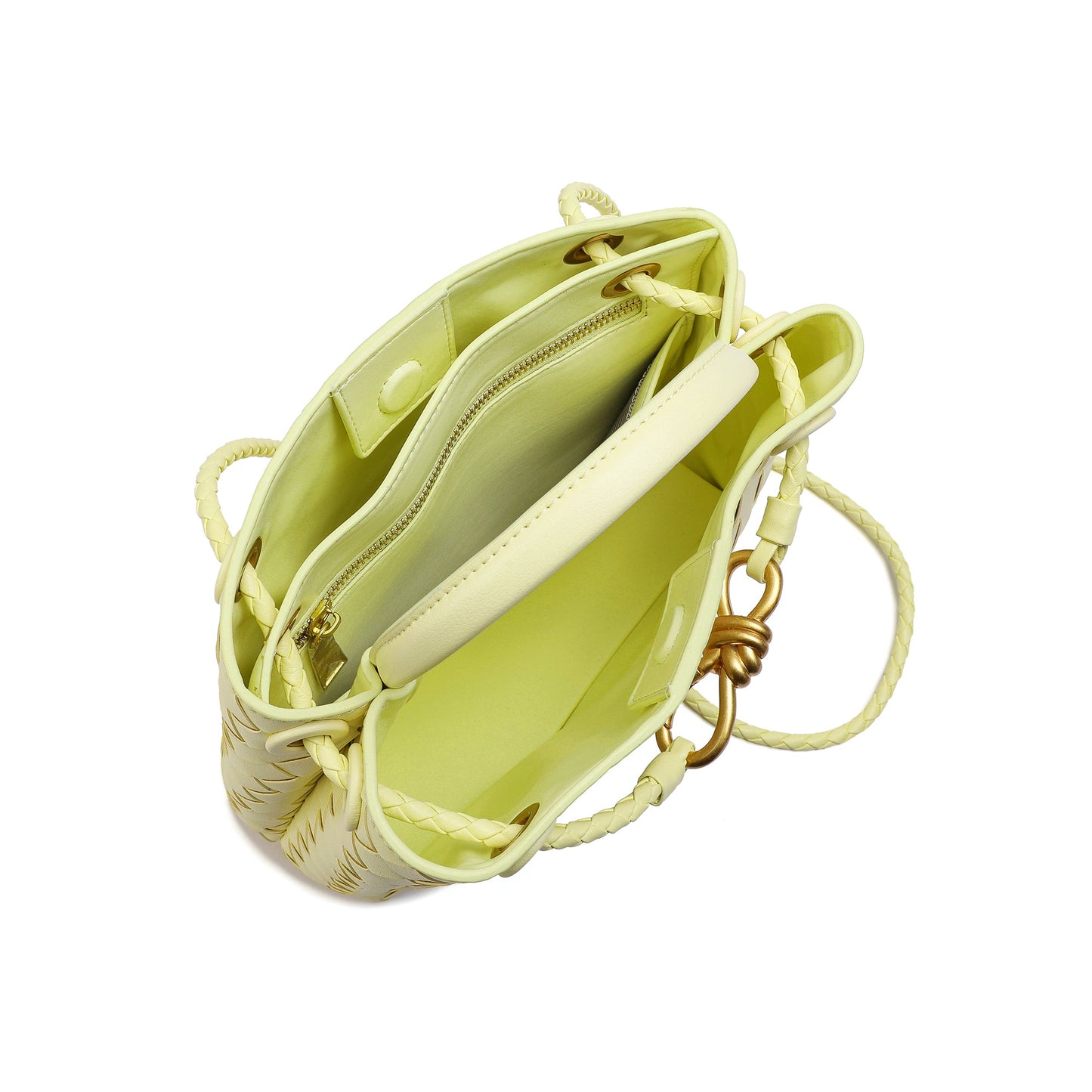 Woven Leather Top-handle/ Shoulder Bag