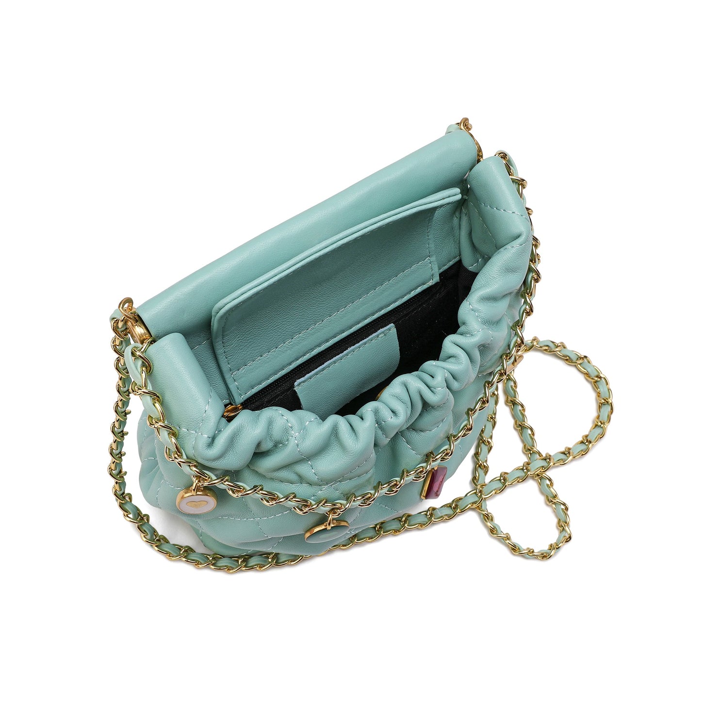 Quilted Sheepskin Leather Crossbody