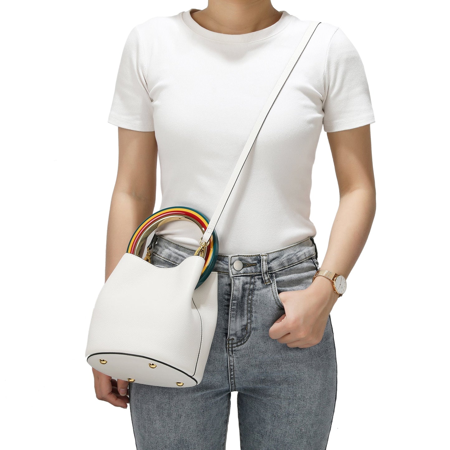 Top-grain Leather Satchel/Shoulder Bag