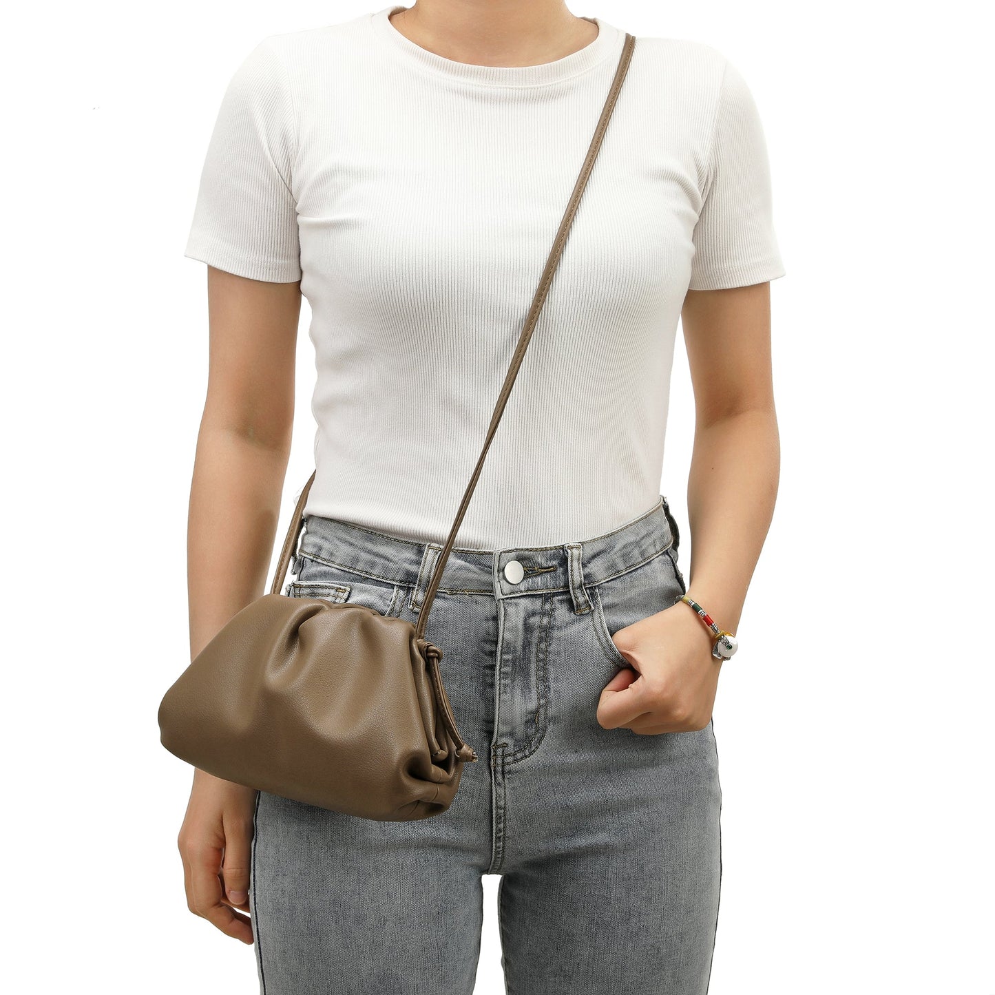 Smooth Leather Pouch/Shoulder Bag