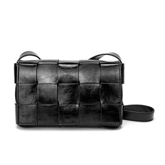Patent Leather Woven Crossbody