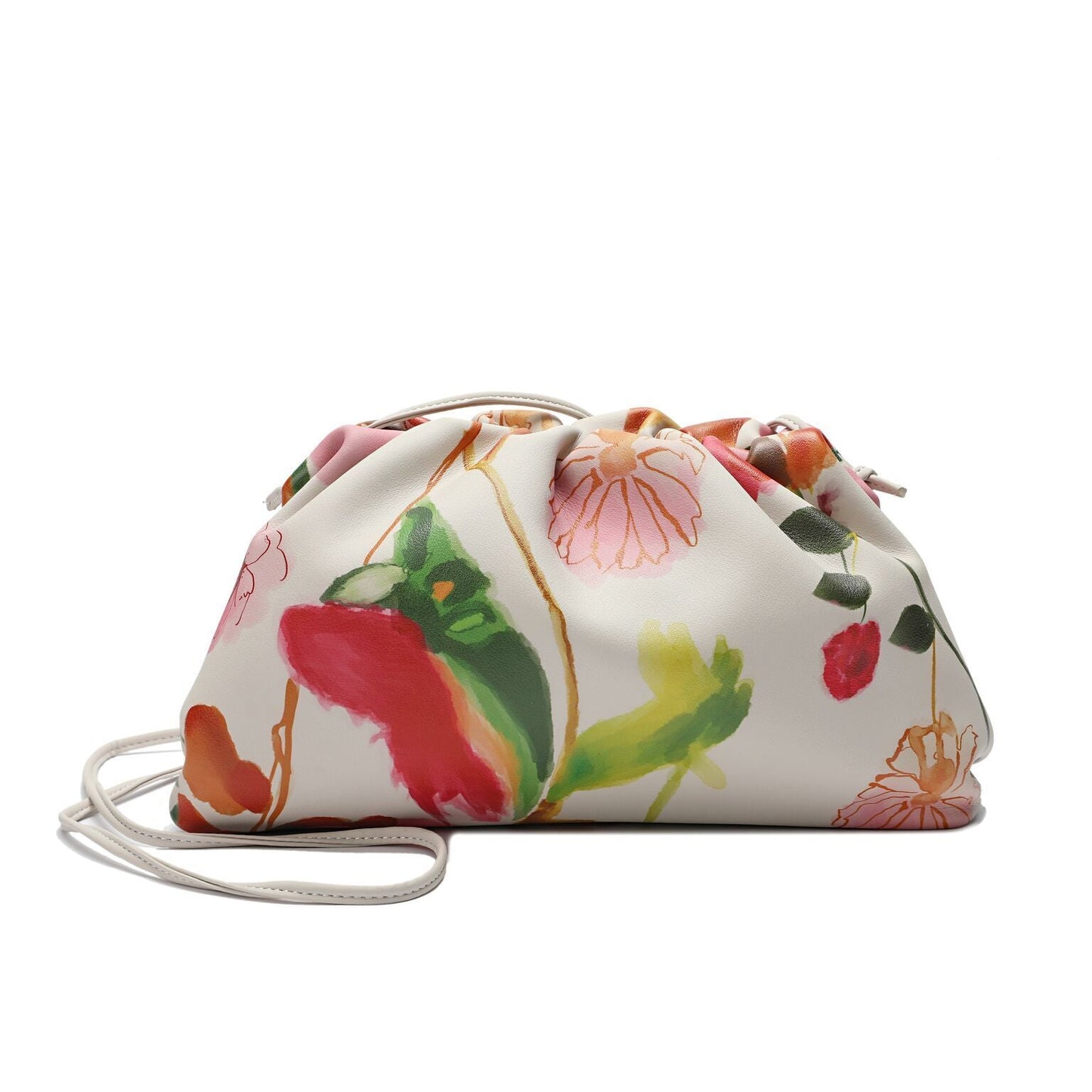 Full-grain Printed Lambskin Leather Shoulder/ Clutch Bag