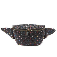 Valenté Studded & Quilted Leather Belt Bag