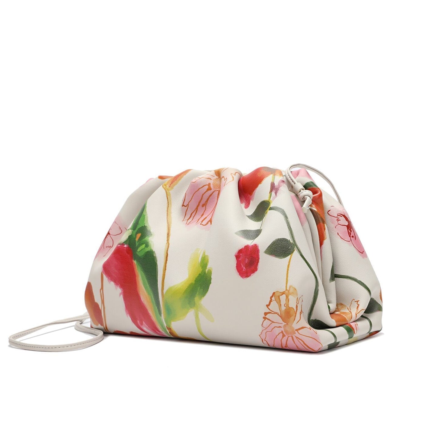 Full-grain Printed Lambskin Leather Shoulder/ Clutch Bag
