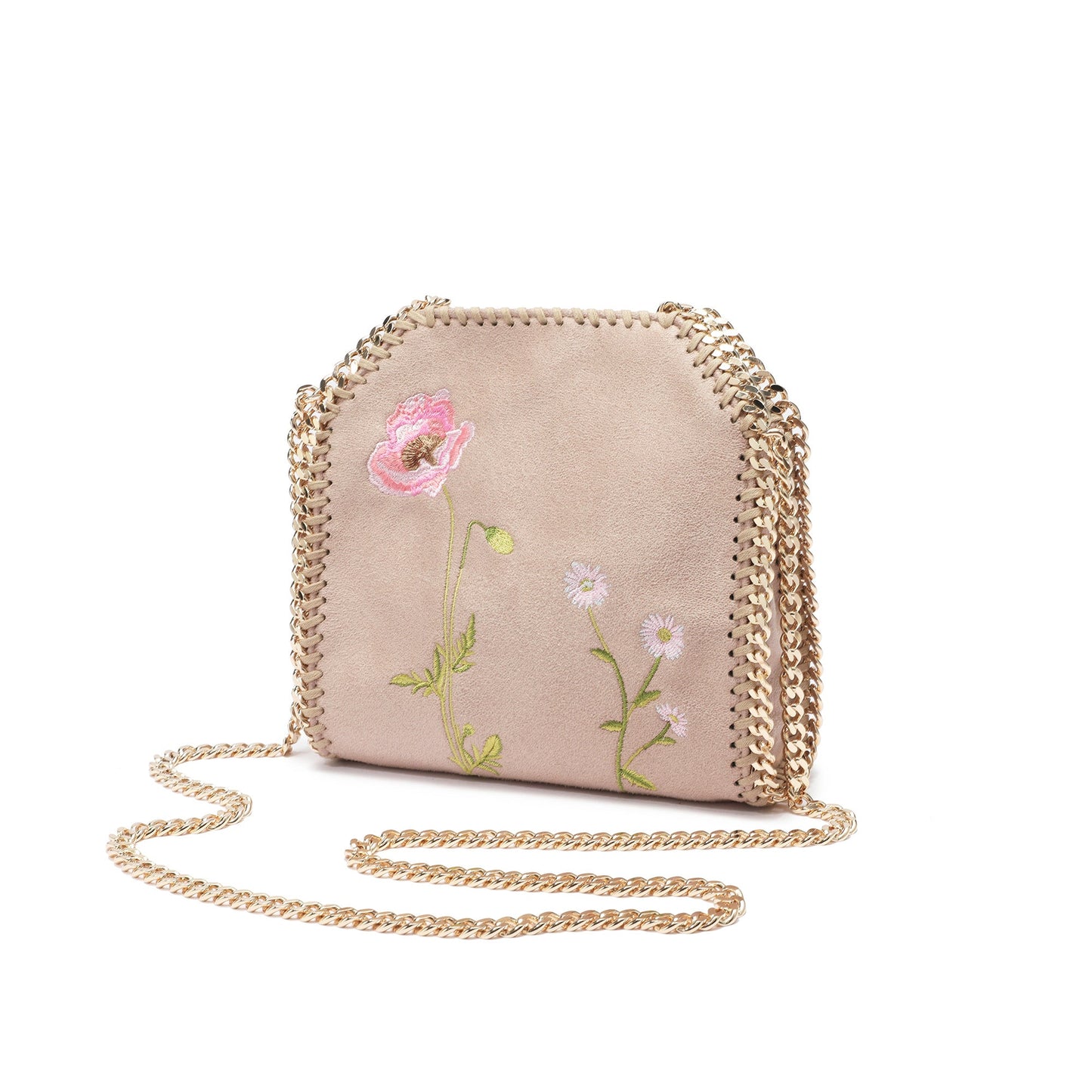 Blossom Embroidered Chain Bag