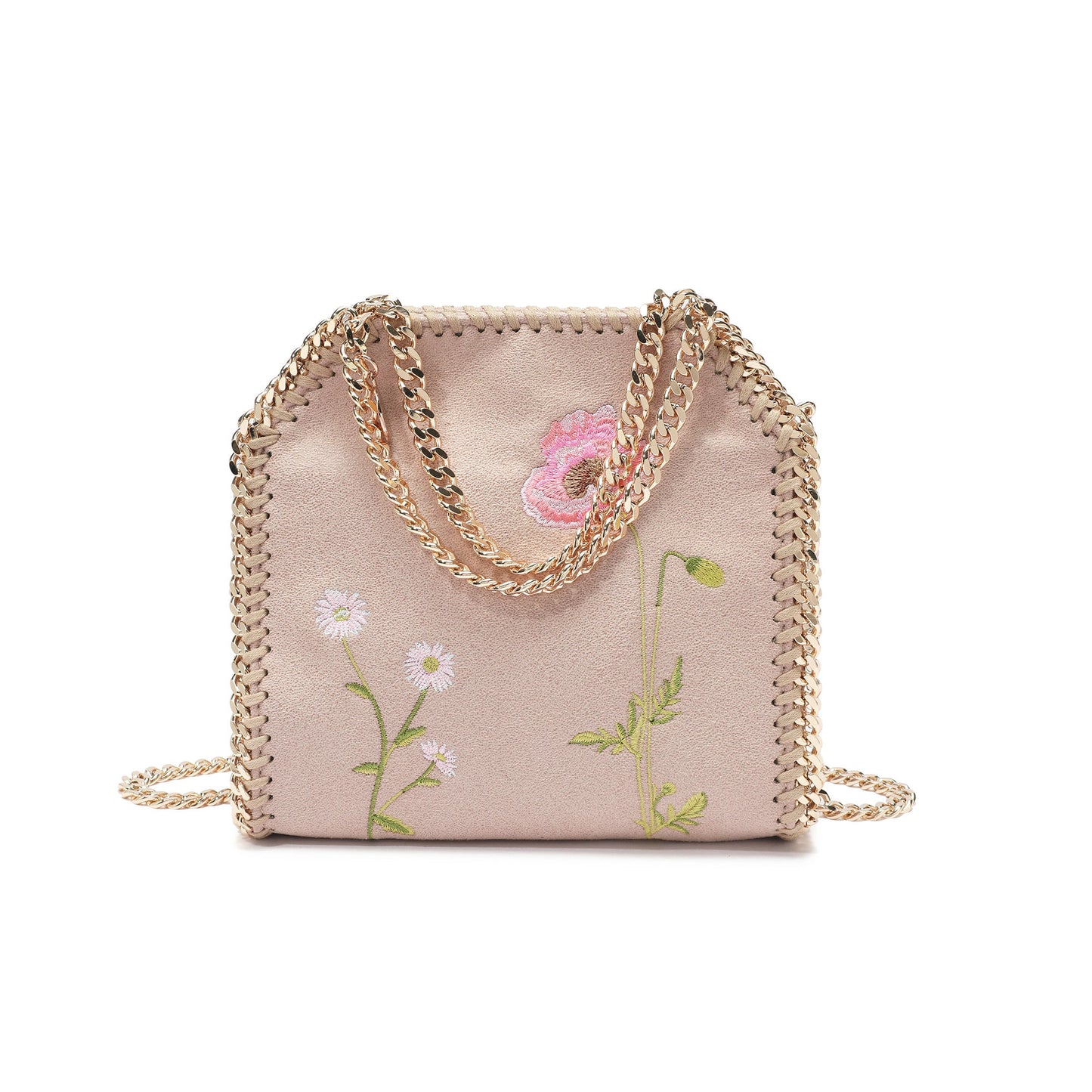 Blossom Embroidered Chain Bag