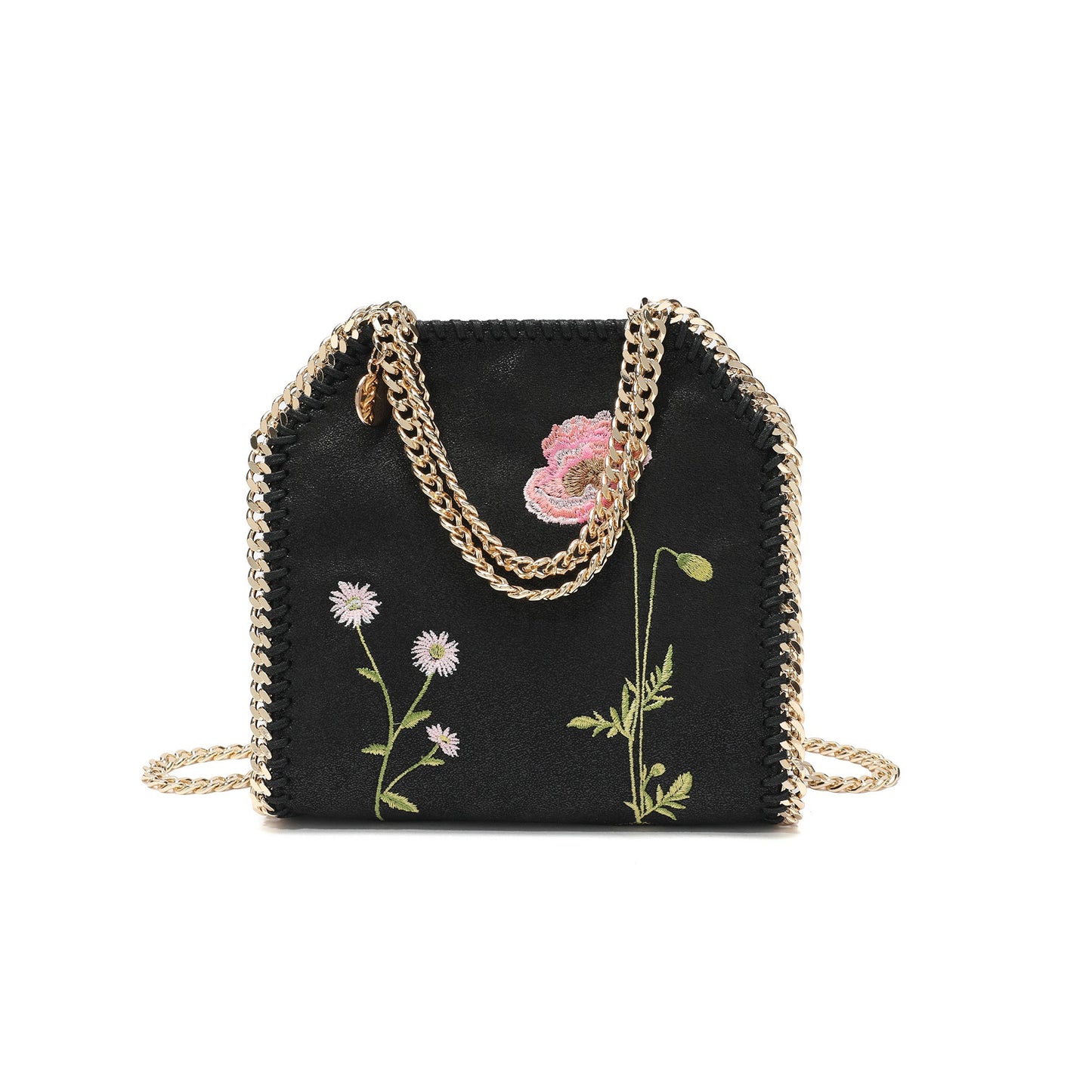 Blossom Embroidered Chain Bag