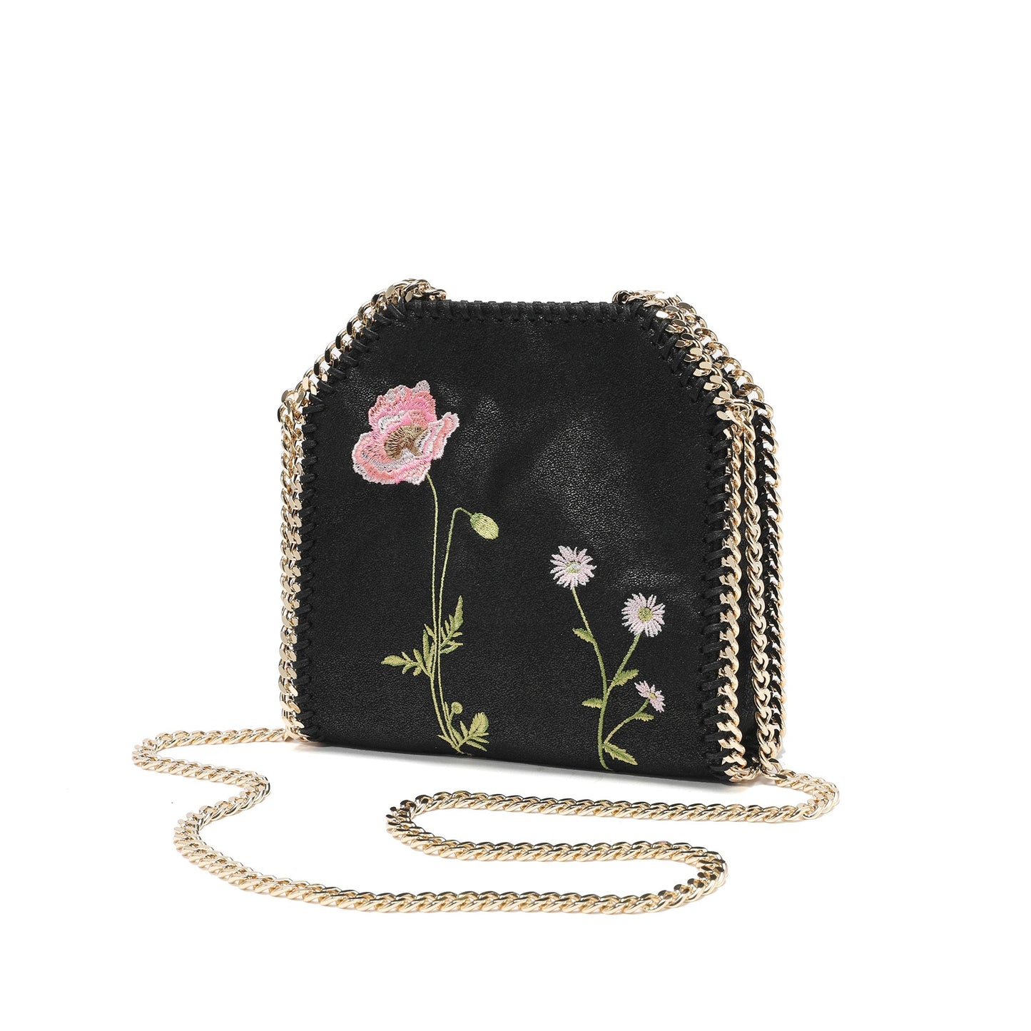 Blossom Embroidered Chain Bag