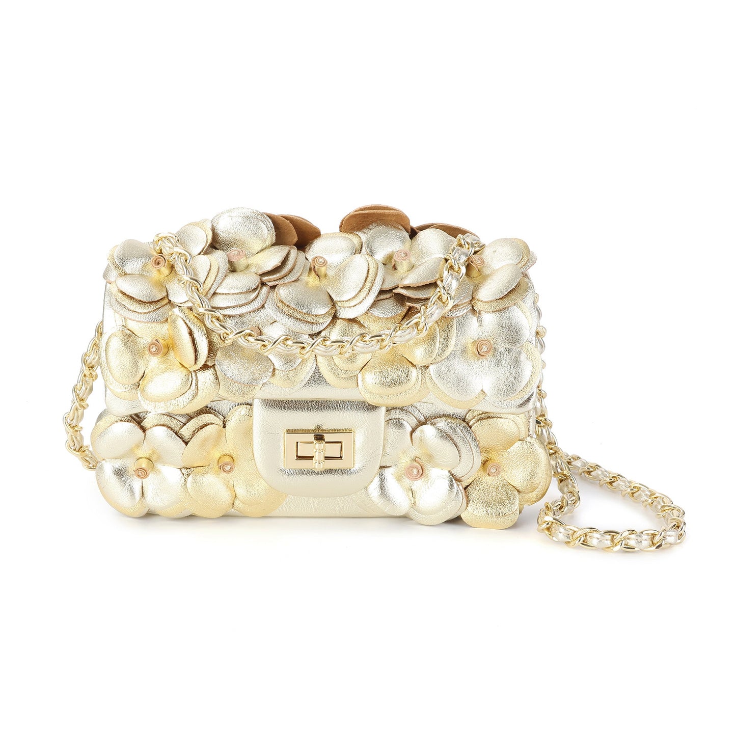 Floral Leather Shoulder Bag