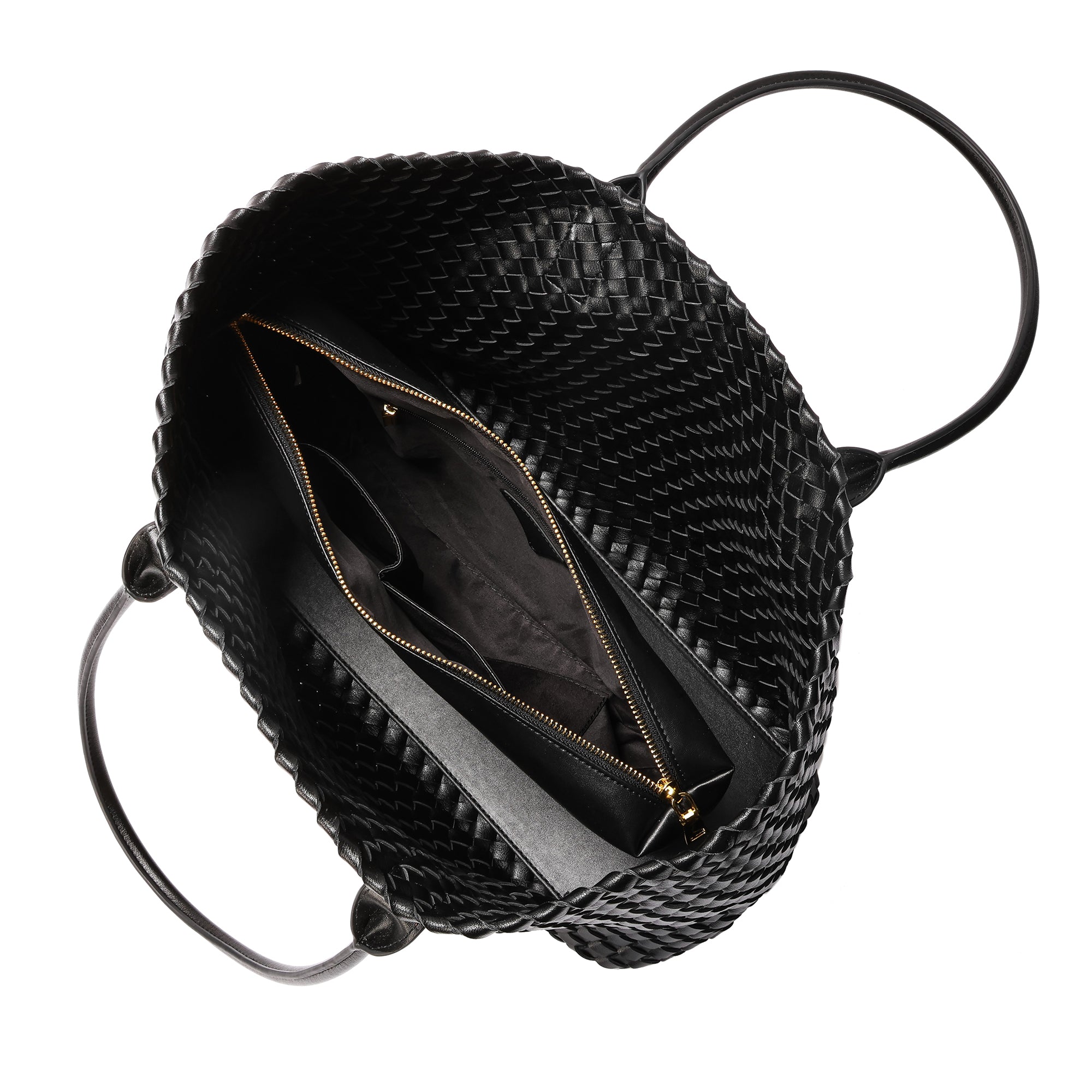 Large Hand-Woven Leather Tote Bag