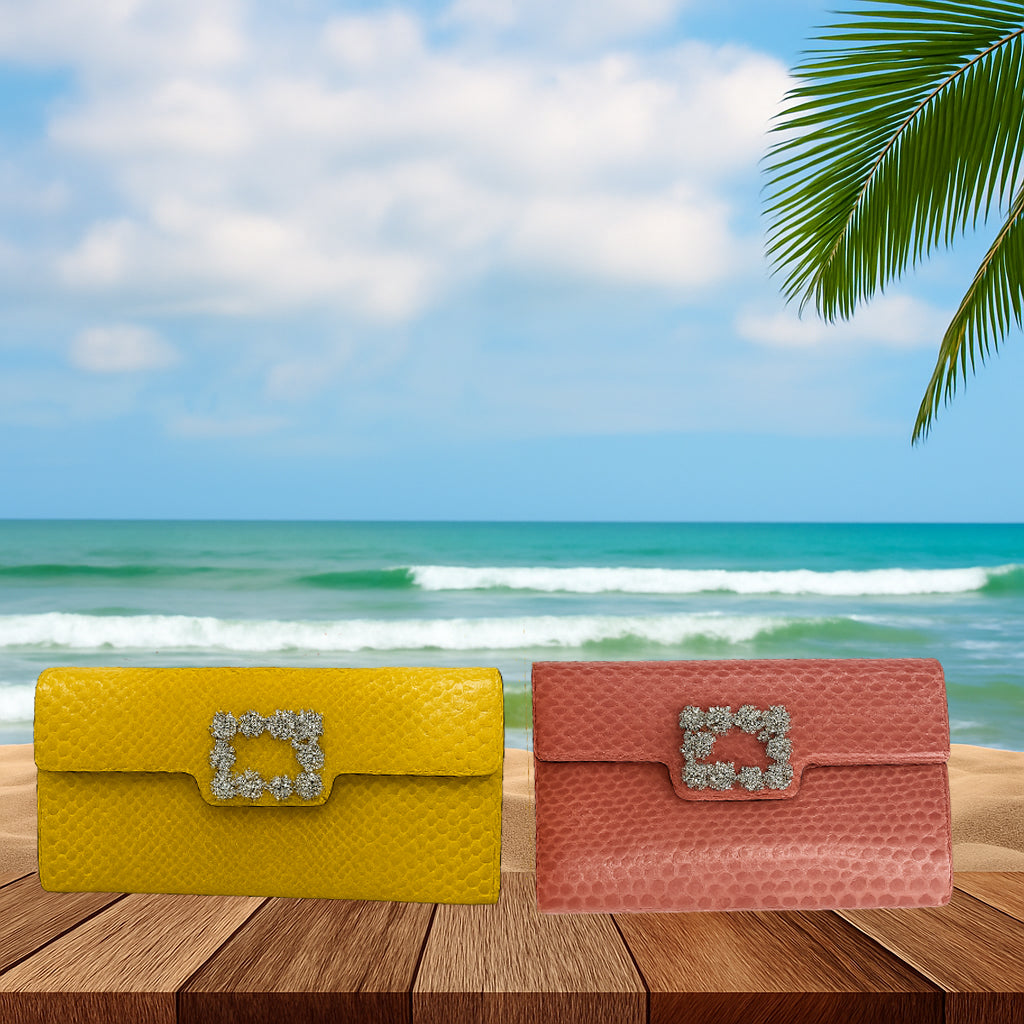 Rhinestone Skin Clutch