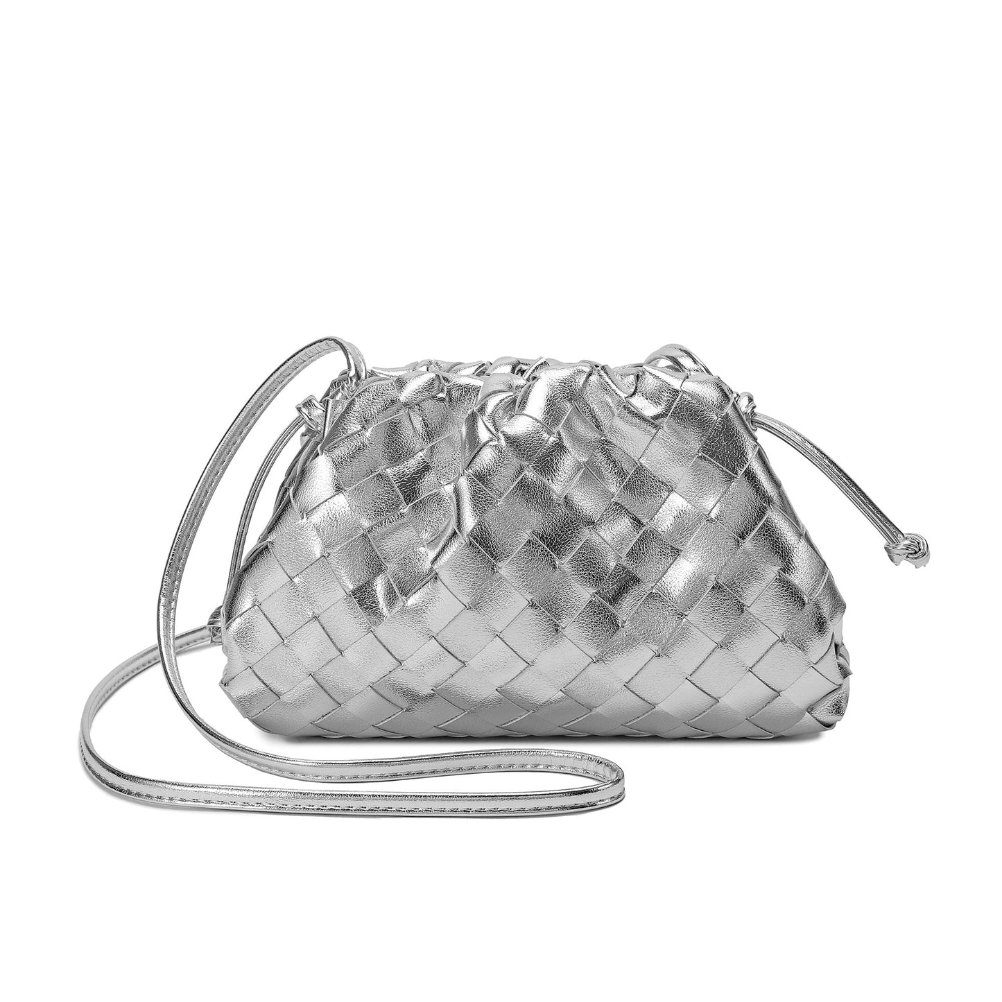 Full Grain Woven Leather Pouch/ Shoulder/ Clutch Bag