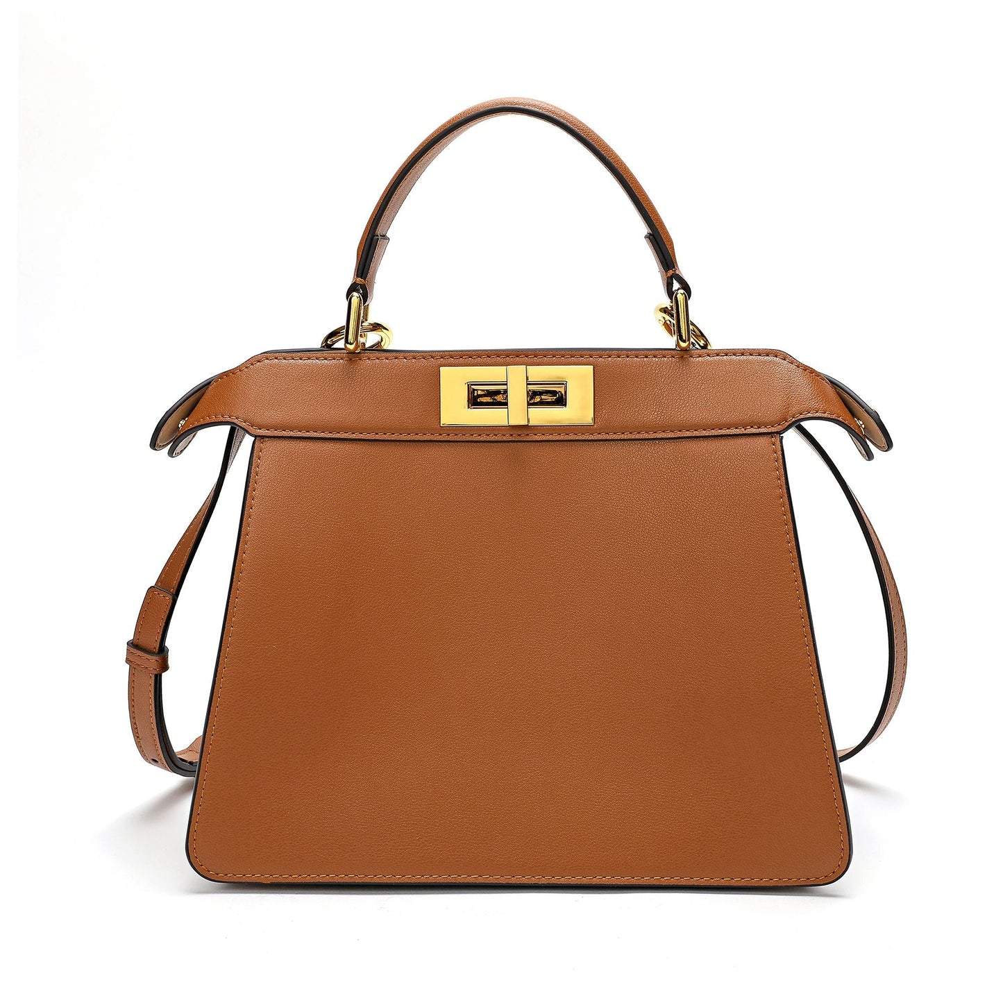 Smooth Nappa Leather Satchel/ Shoulder Bag