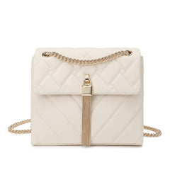 Quilted Sheepskin Tassel Crossbody