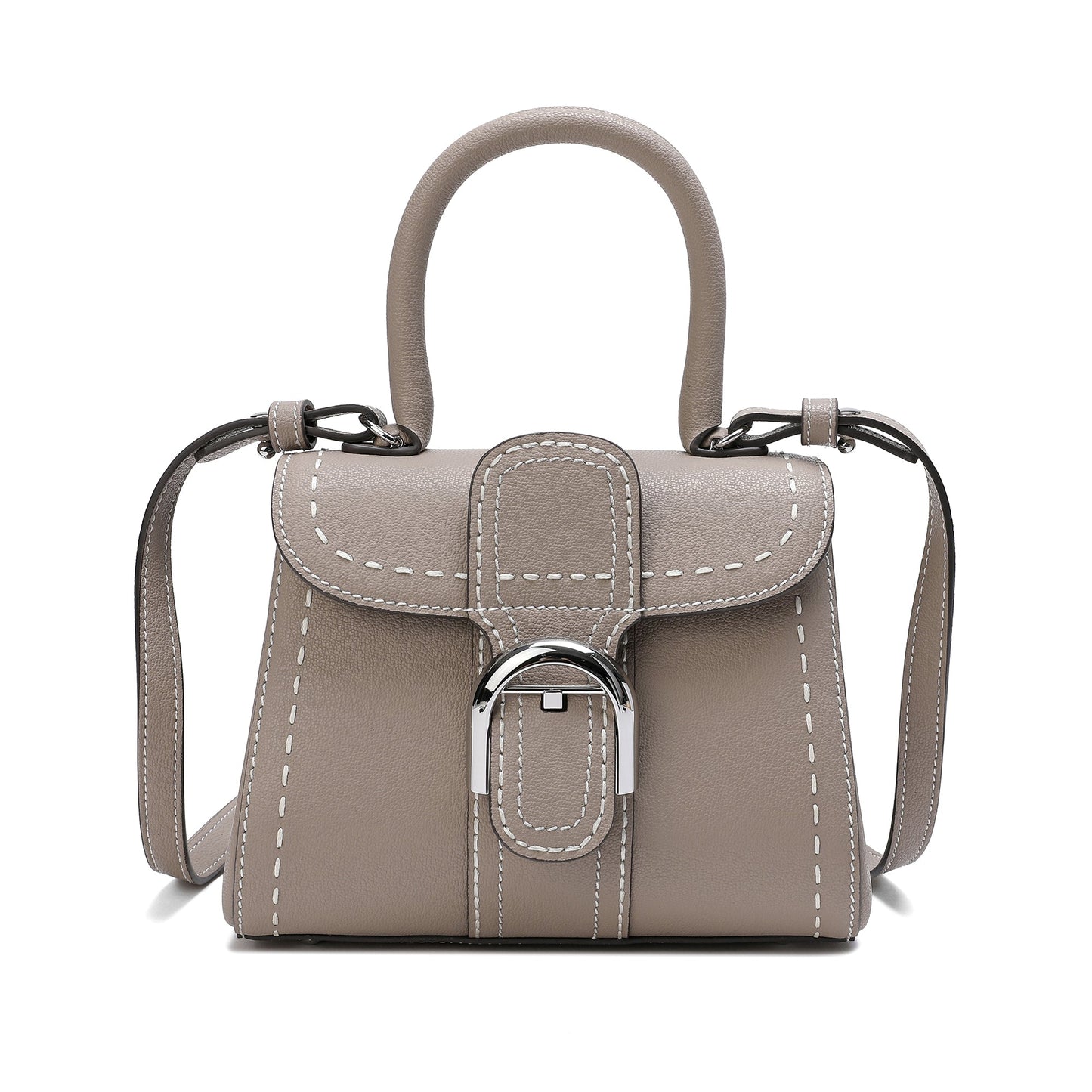 Full-Grain Leather Satchel/Shoulder Bag