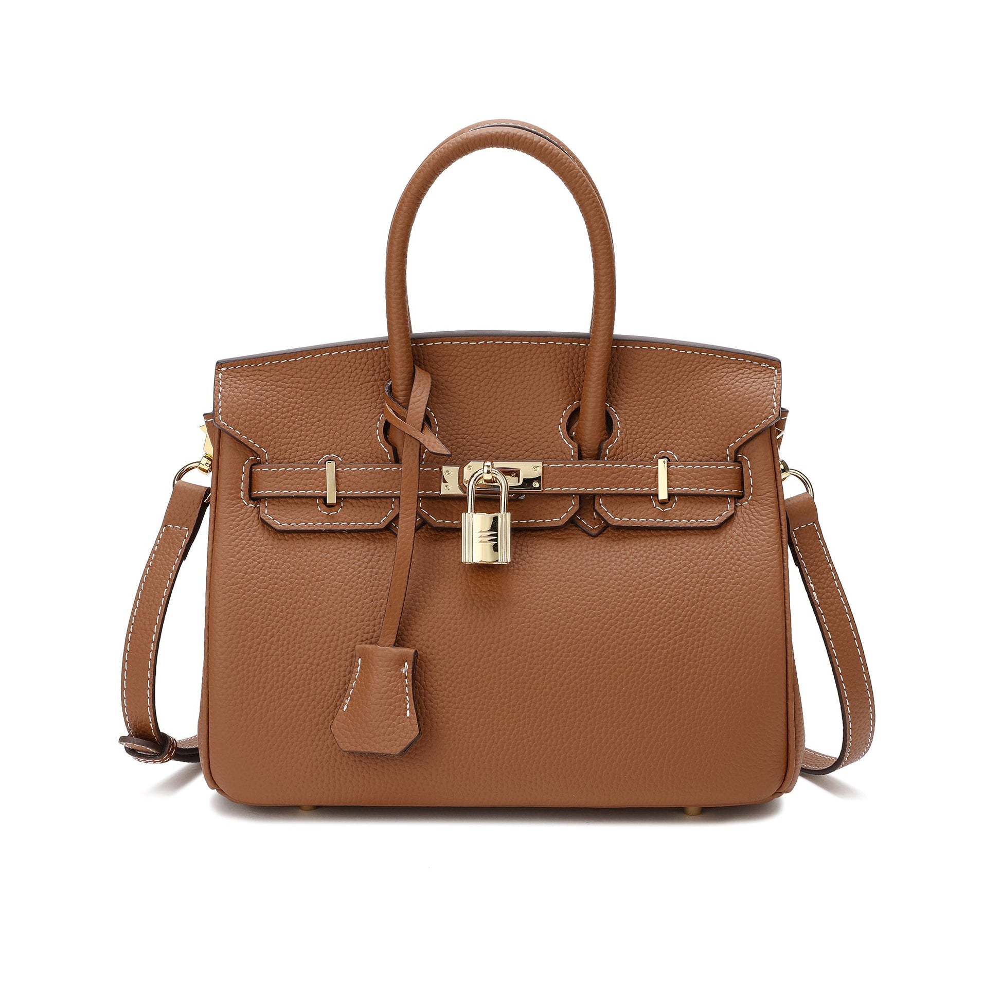 Tiffany & Fred Full-Grain Soft Leather Top Handle Shoulder Bag