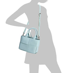 Smooth Woven Leather Crossbody/Shoulder