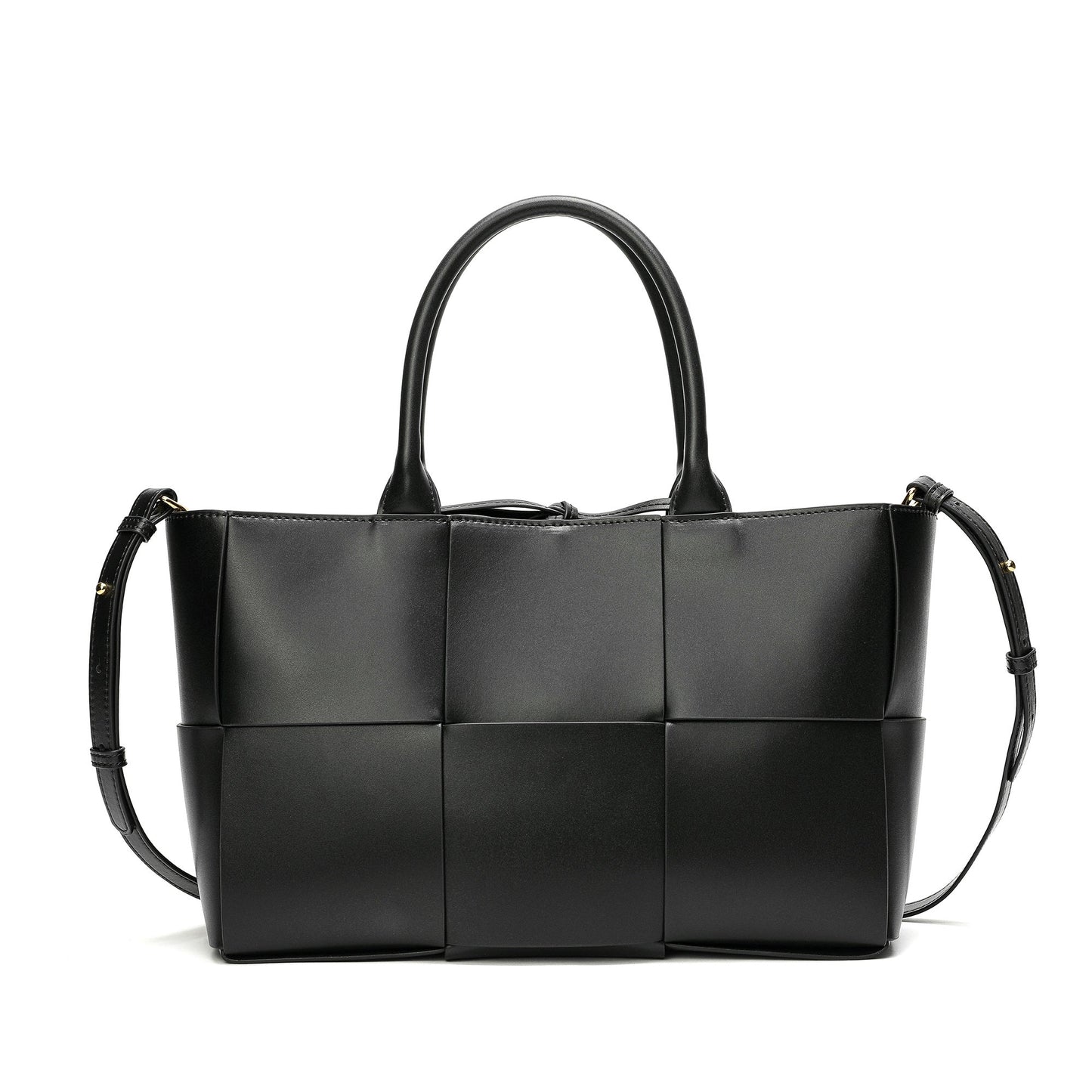 Woven Smooth Leather Tote Bag